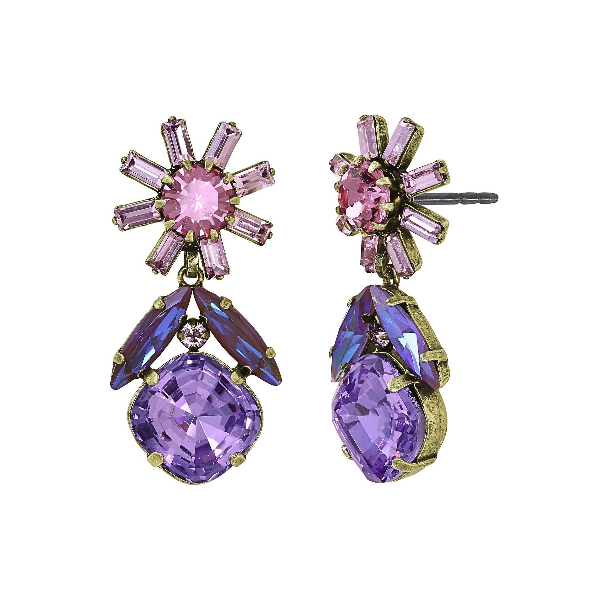 image for Earring Stud Dangling Artdecode Pink  