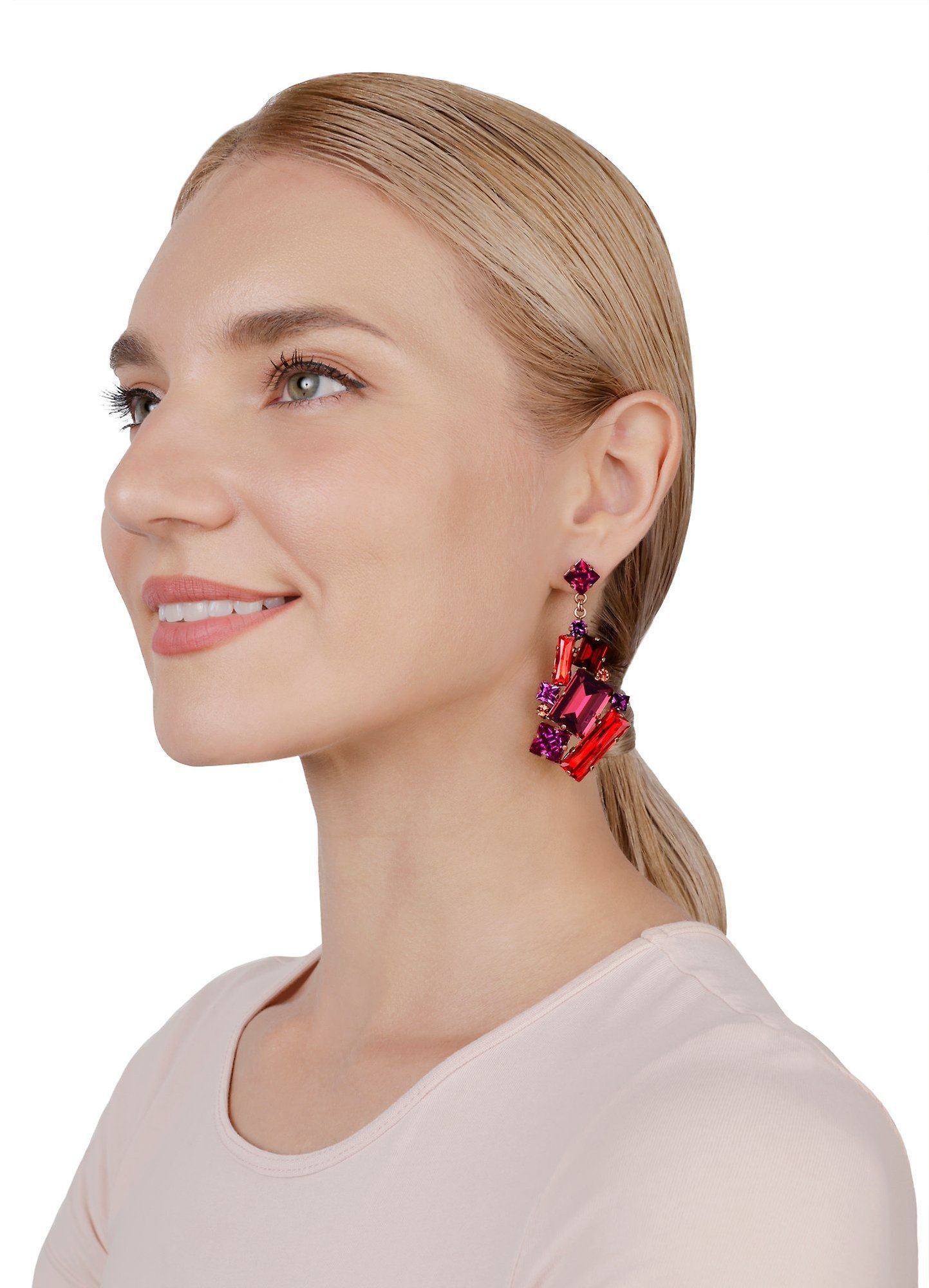 image for Earring Stud Dangling Straight to Las Vegas Red  