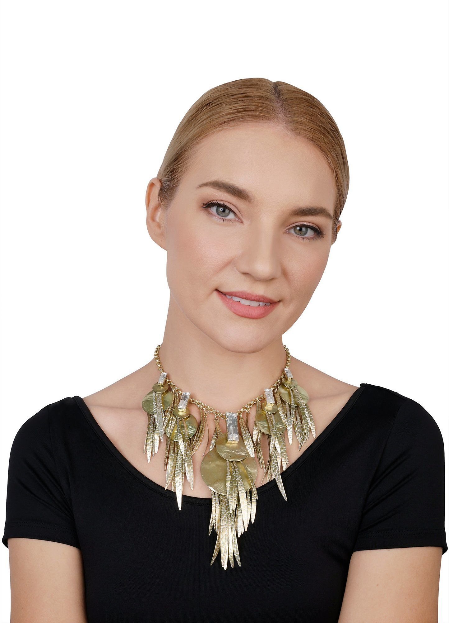 Bild für Halskette Collier Global Glam shiny brass  