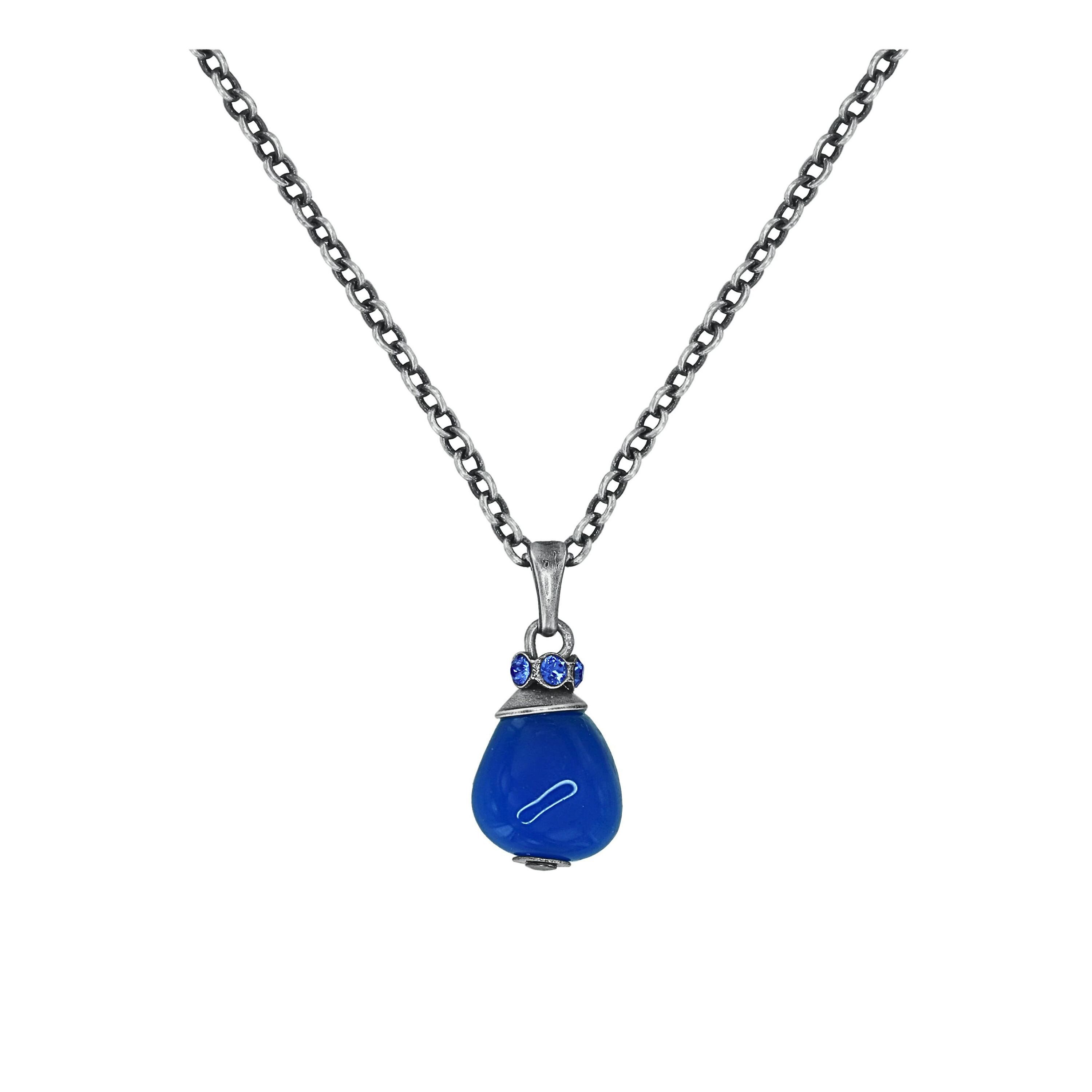image for Necklace Pendant Fiancee Blue  