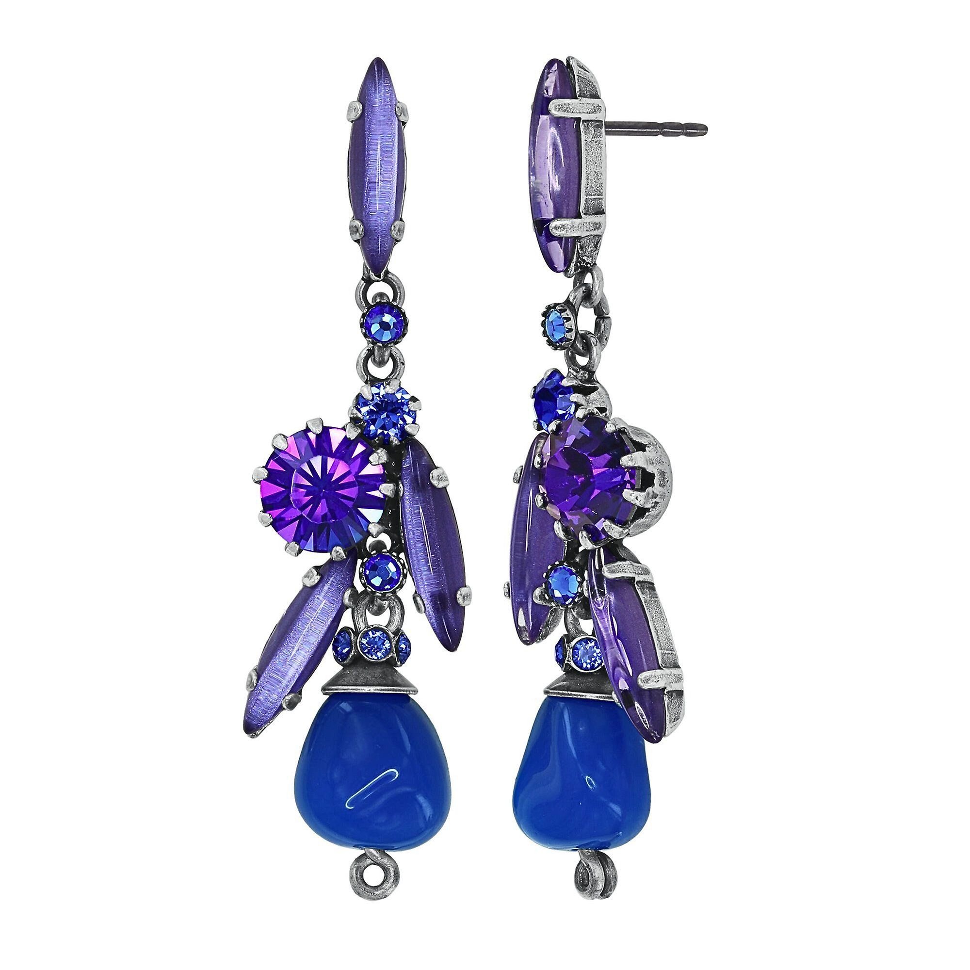 image pour Clou d'oreille pendant Fiancee Bleu  