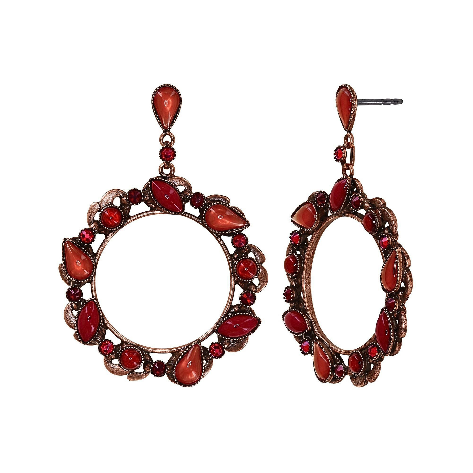 image for Earring Stud Dangling Little Colour Dance Red  