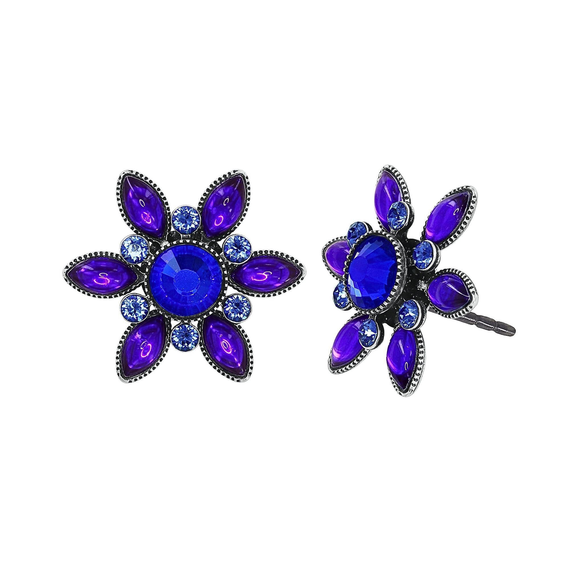 image for Earring Stud Margarita Blue / Lila  