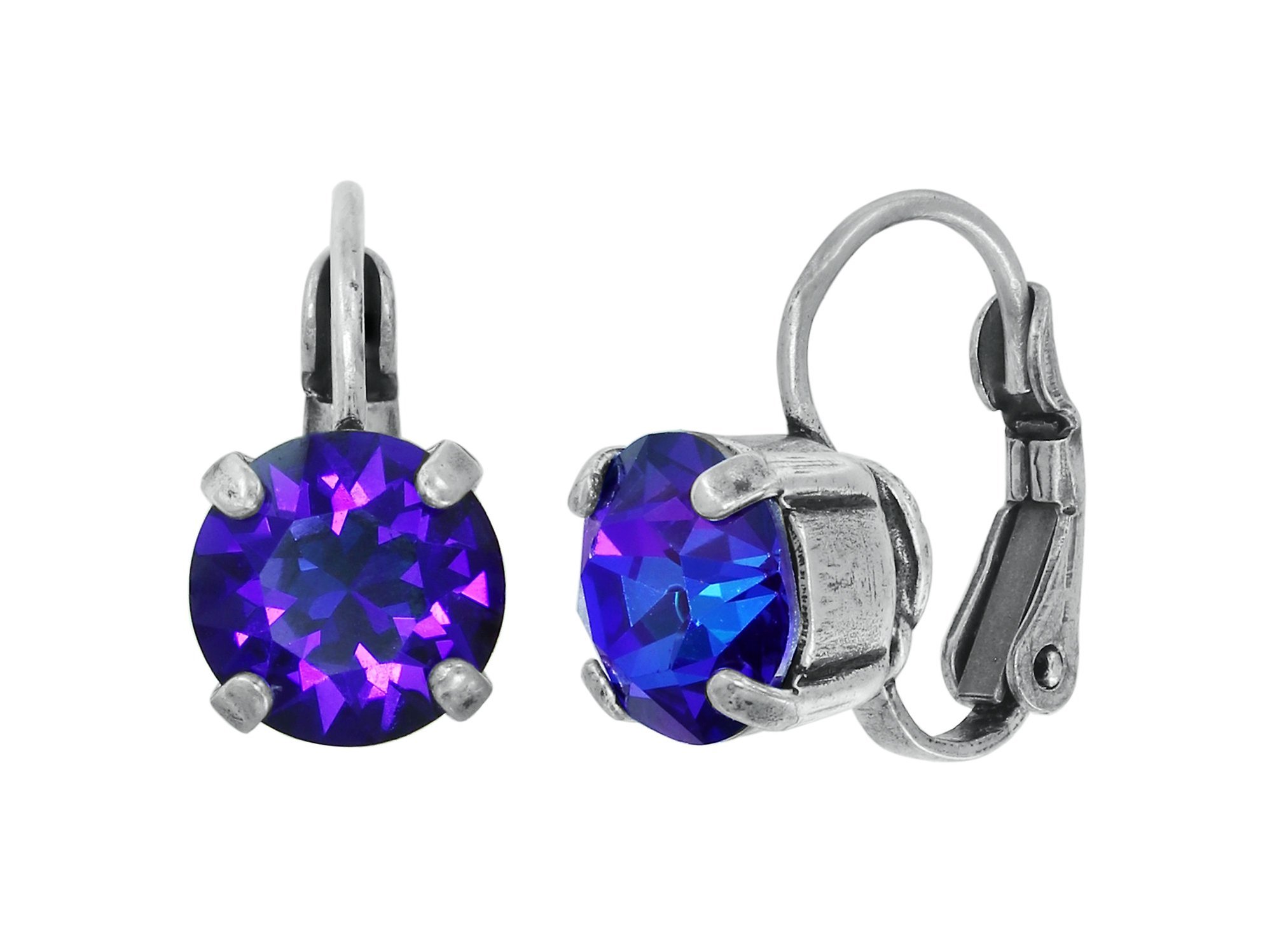 image pour Boucles d'oreilles Eurowire Black Jack Bleu / Lila crystal heliotrope SS 39
