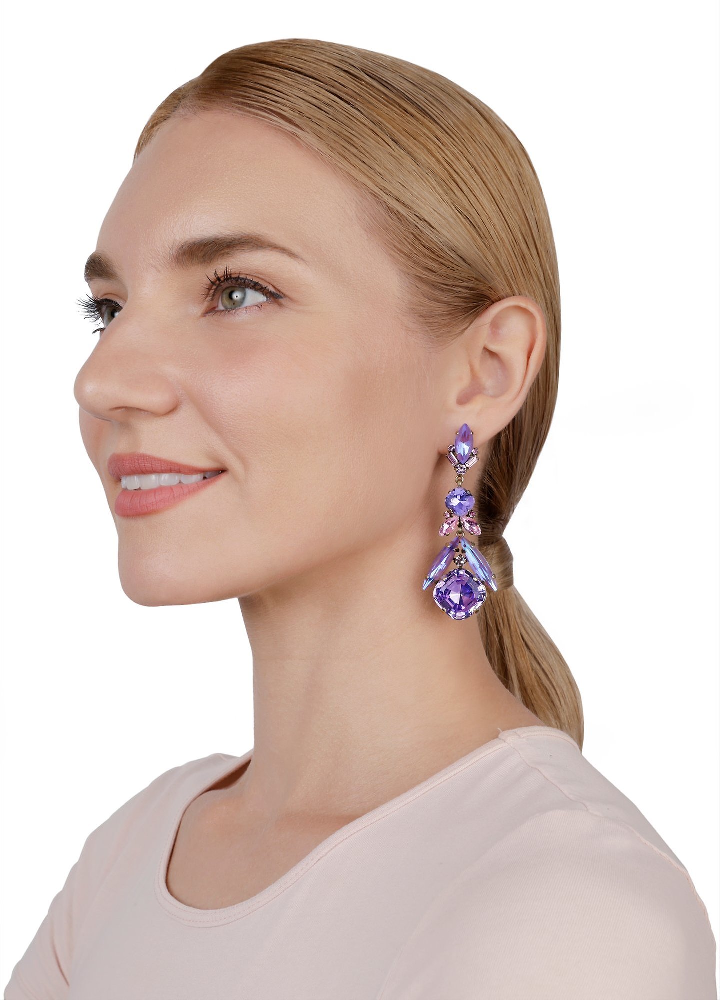 image for Earring Stud Dangling Artdecode Pink  