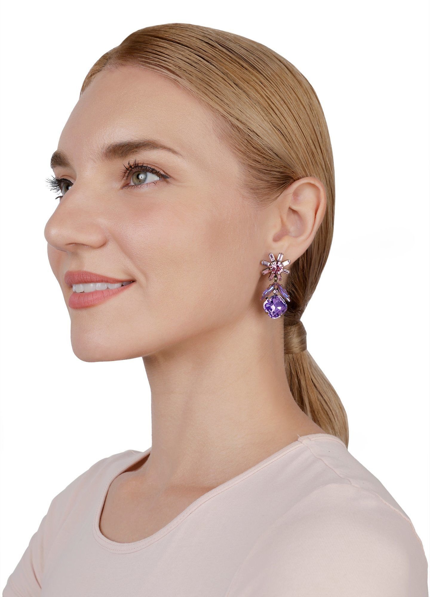 image for Earring Stud Dangling Artdecode Pink  