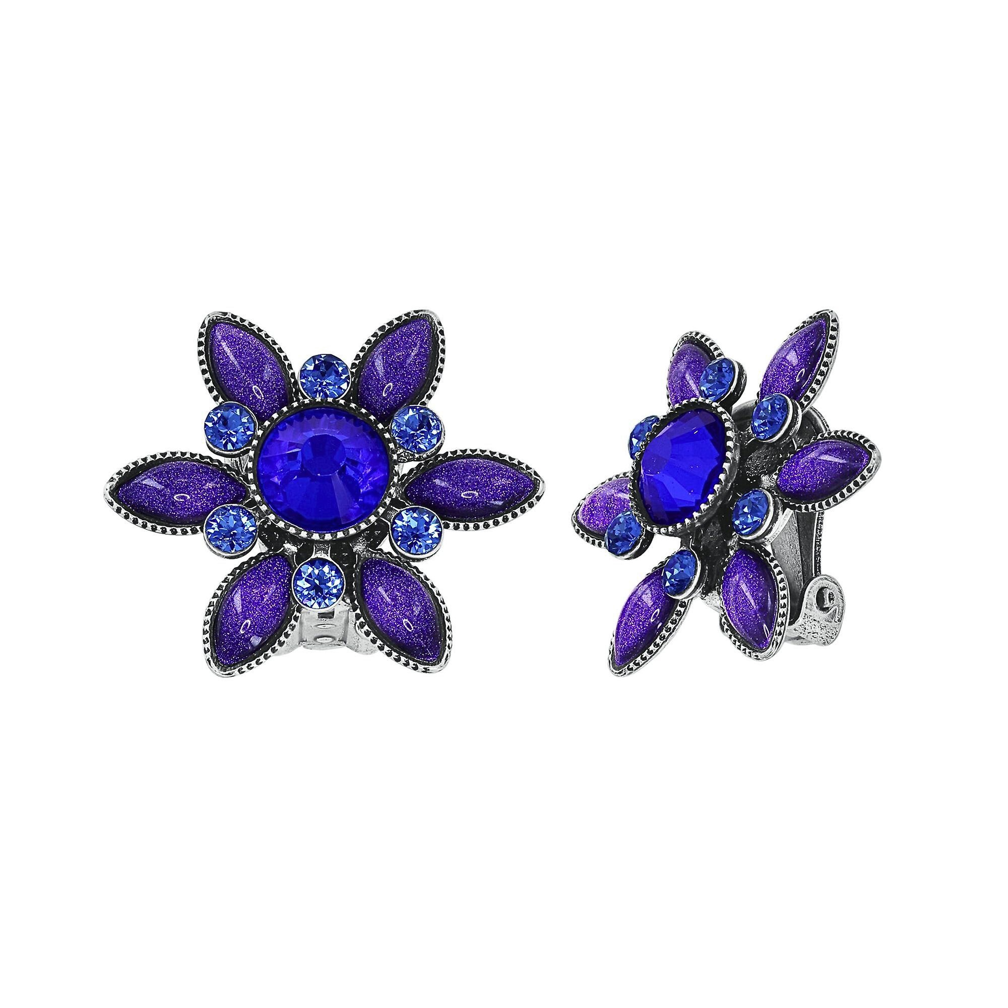 image pour Boucles d'oreilles Clip Margarita Bleu / Lila  