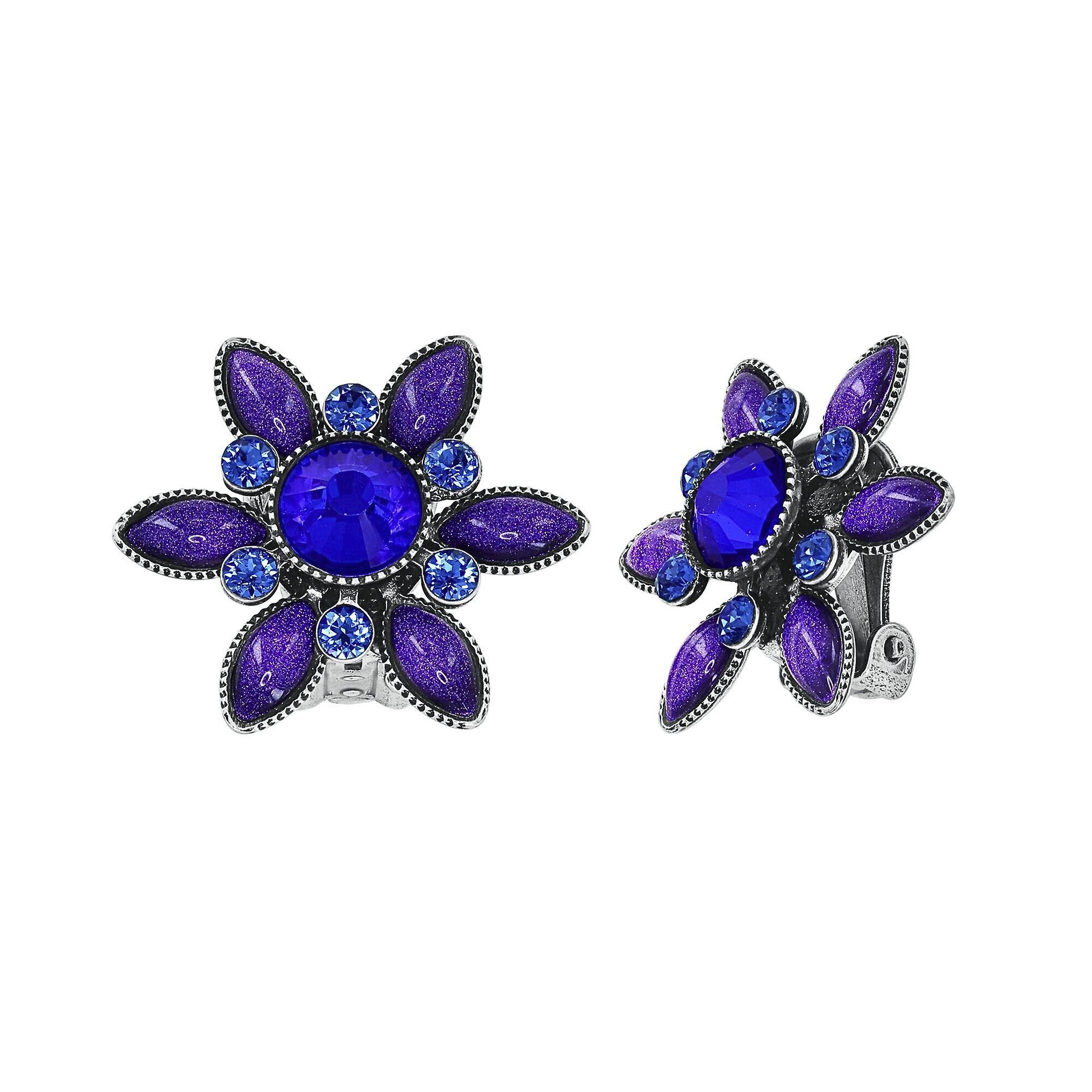 image for Earring Clip Margarita Blue / Lila  