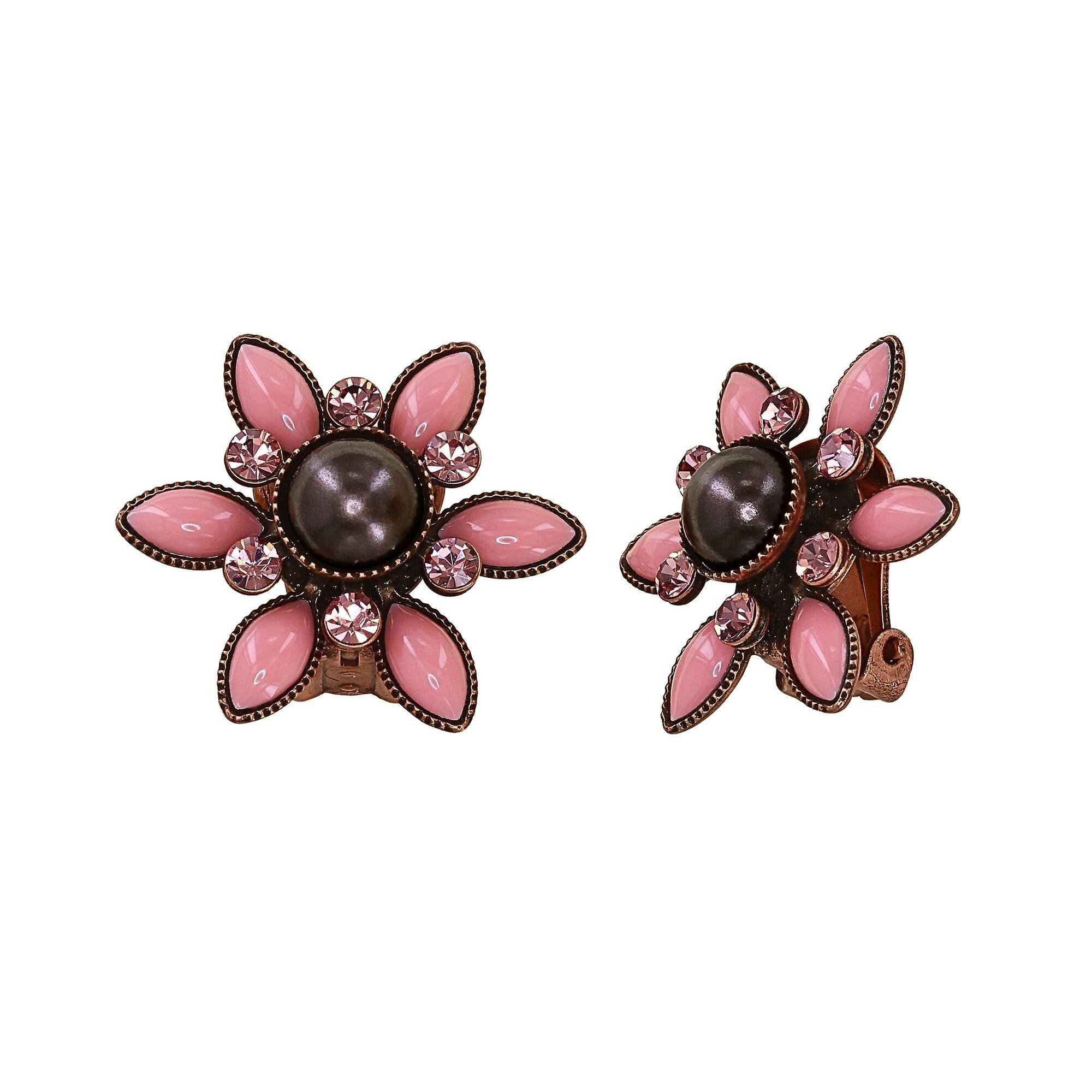 image pour Boucles d'oreilles Clip Margarita Rose  
