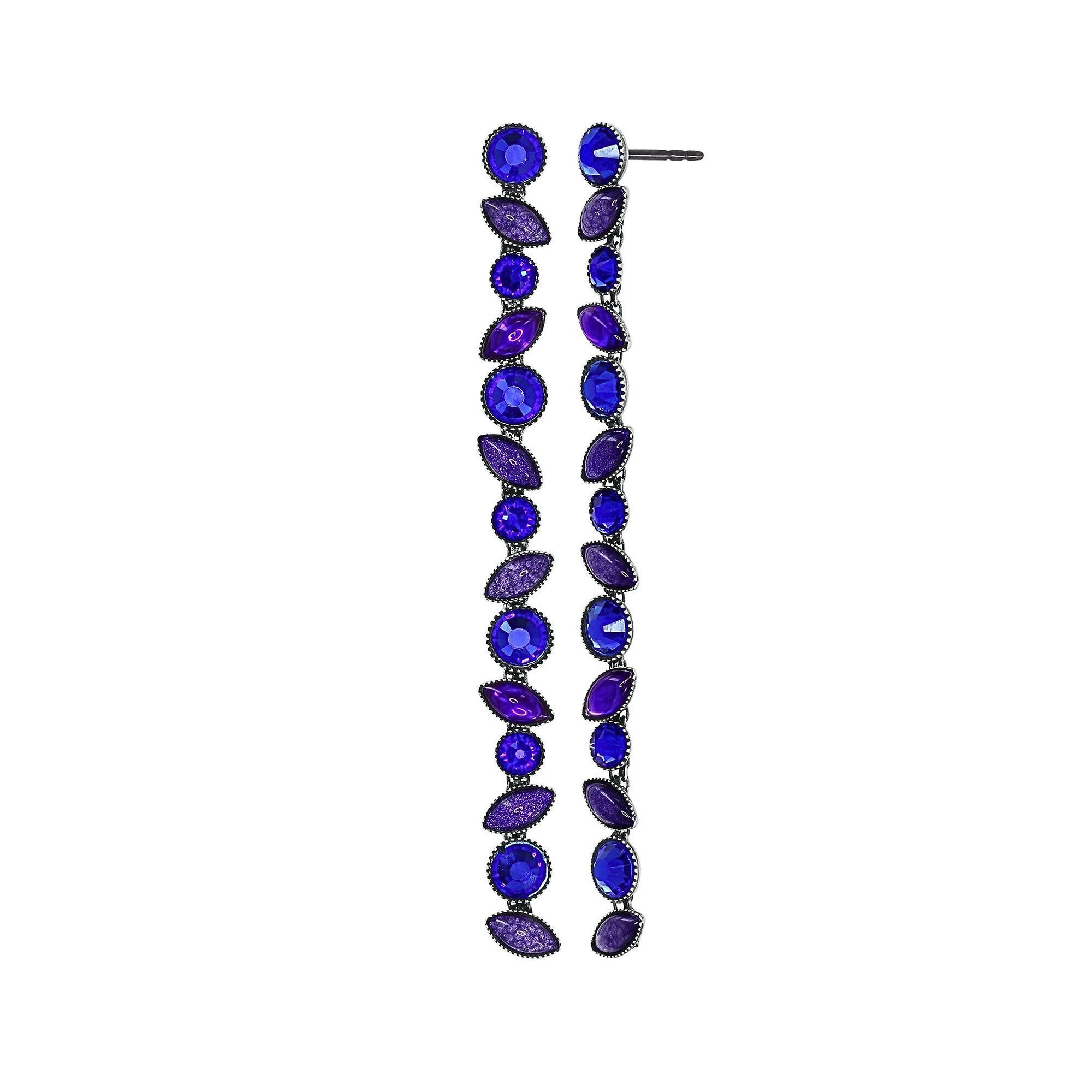 image for Earring Stud Dangling Margarita Blue / Lila  