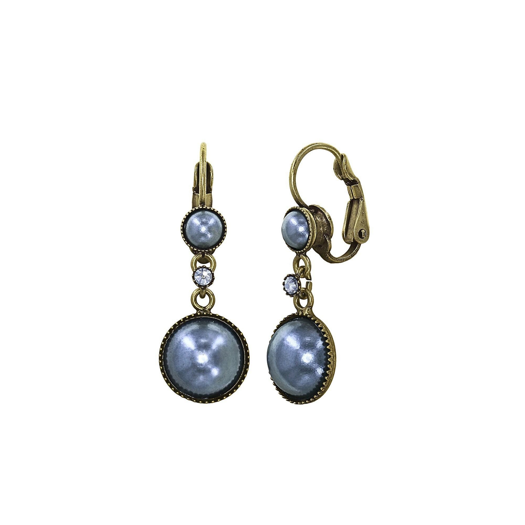 image for Earring Eurowire Dangling Margarita White / Grey  