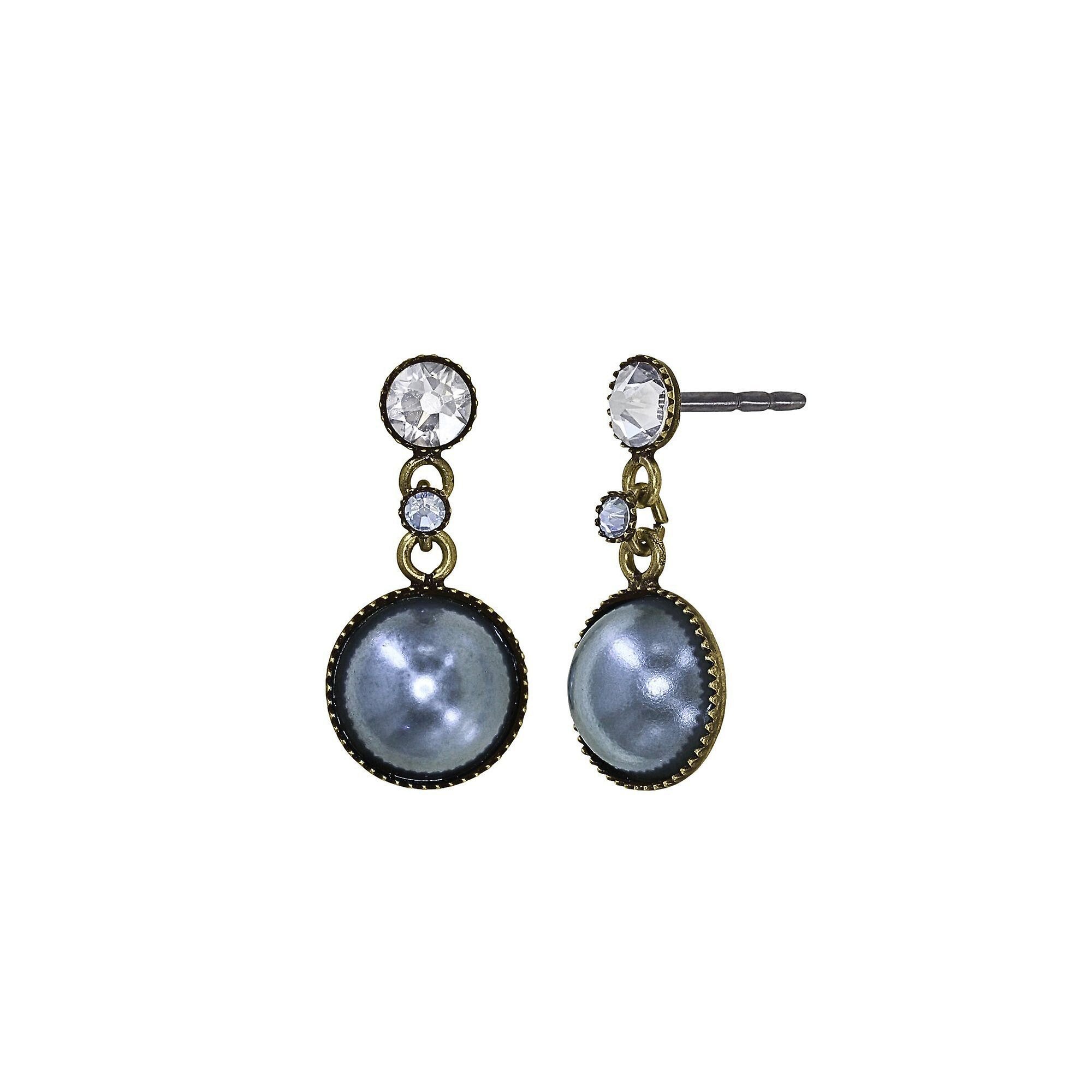 image pour Clou d'oreille pendant Margarita Blanc / Gris  