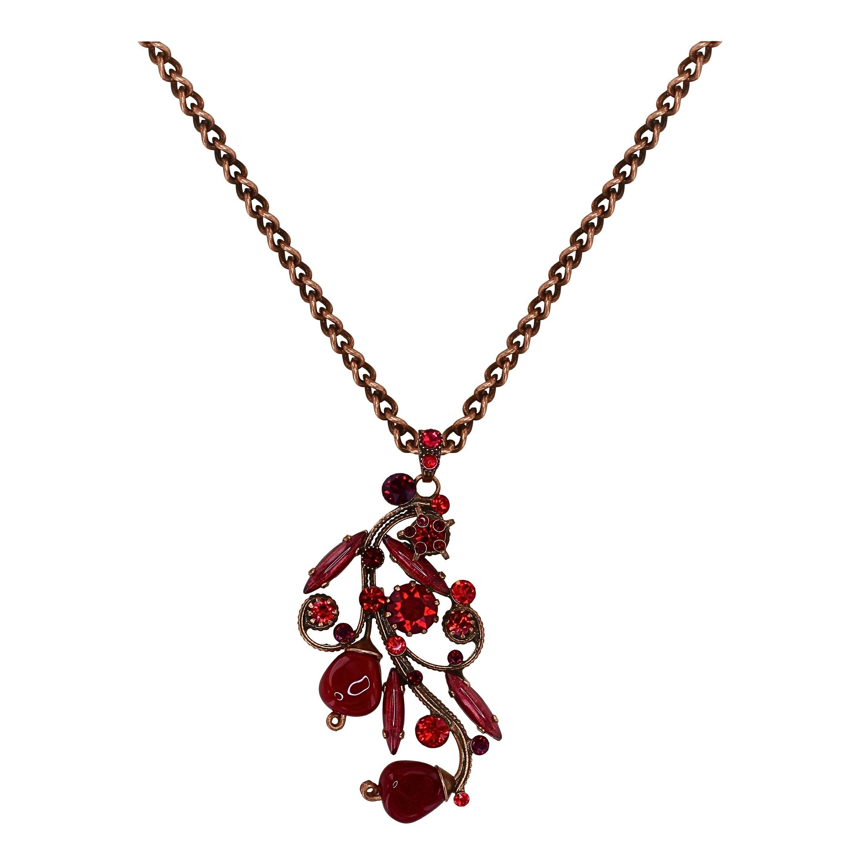 image for Necklace pendant (long) Fiancee Red  
