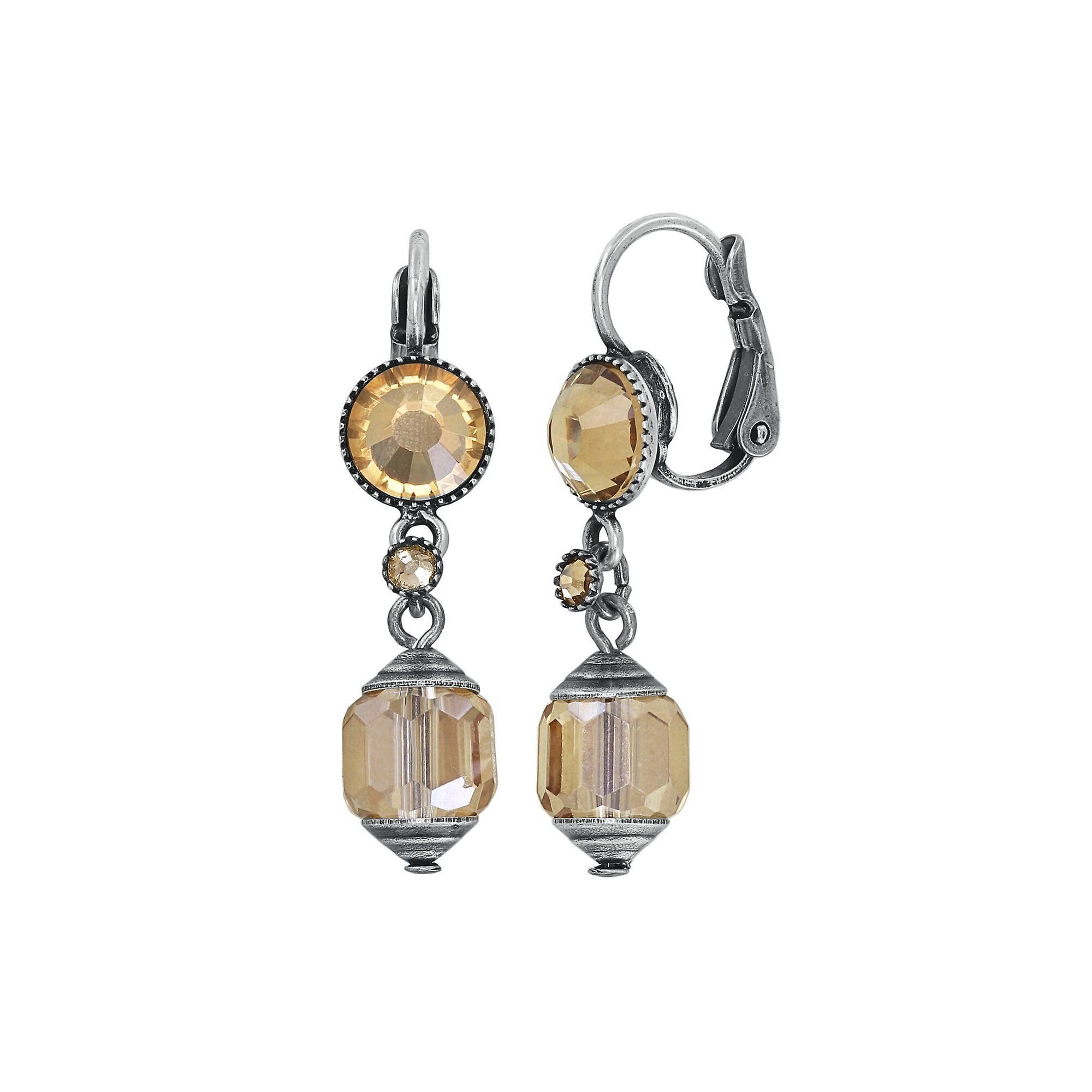 image pour Boucles d'oreilles Eurowire pendantes Crystal Snake Marron  