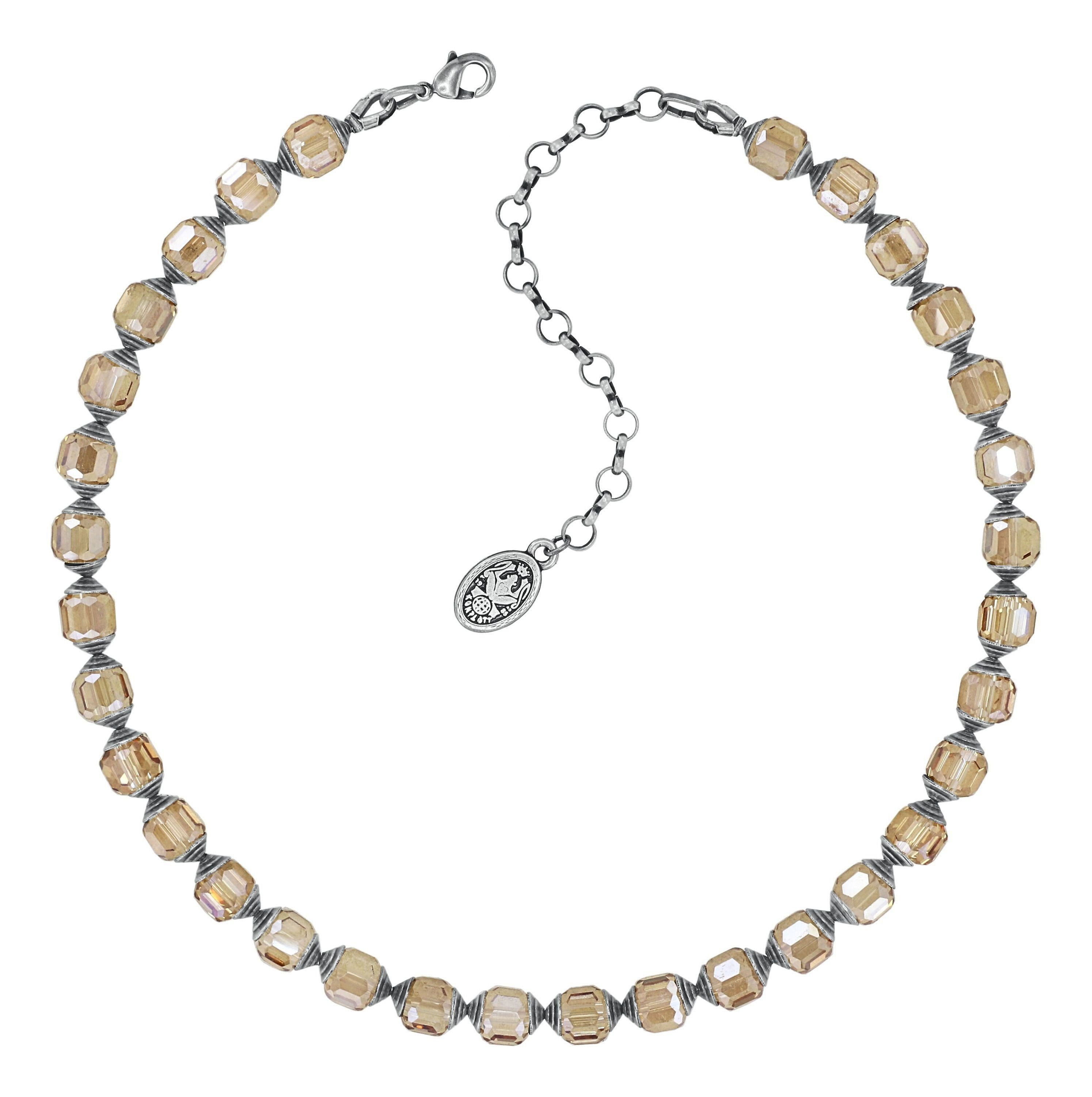 image for Necklace Crystal Snake Brown  