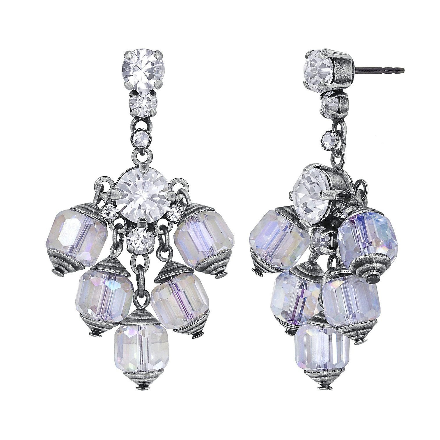 image pour Clou d'oreille pendant Crystal Snake Blanc  