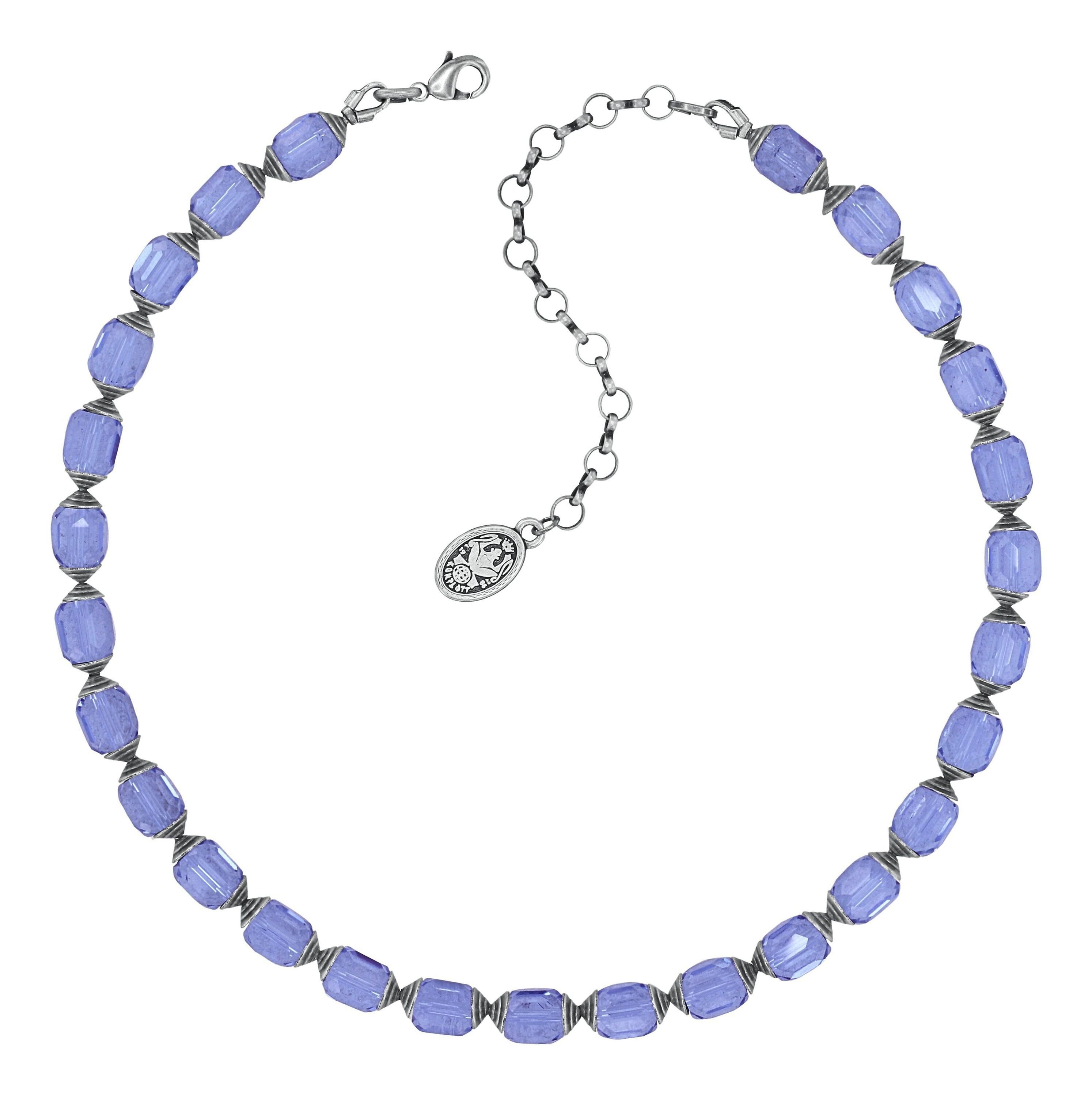 image for Necklace Crystal Snake Blue / Lila  