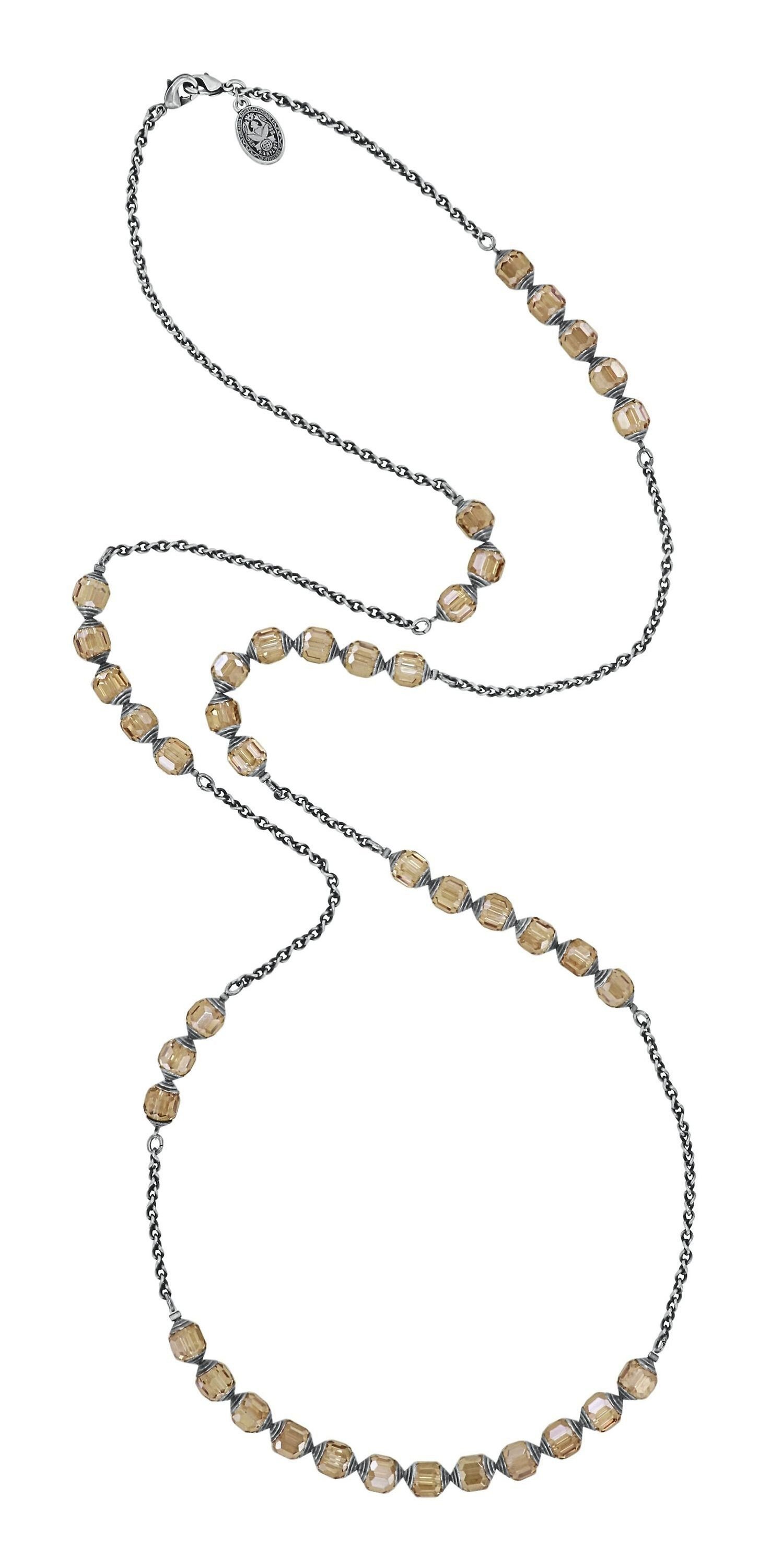 image for Necklace (Long) Crystal Snake Brown  