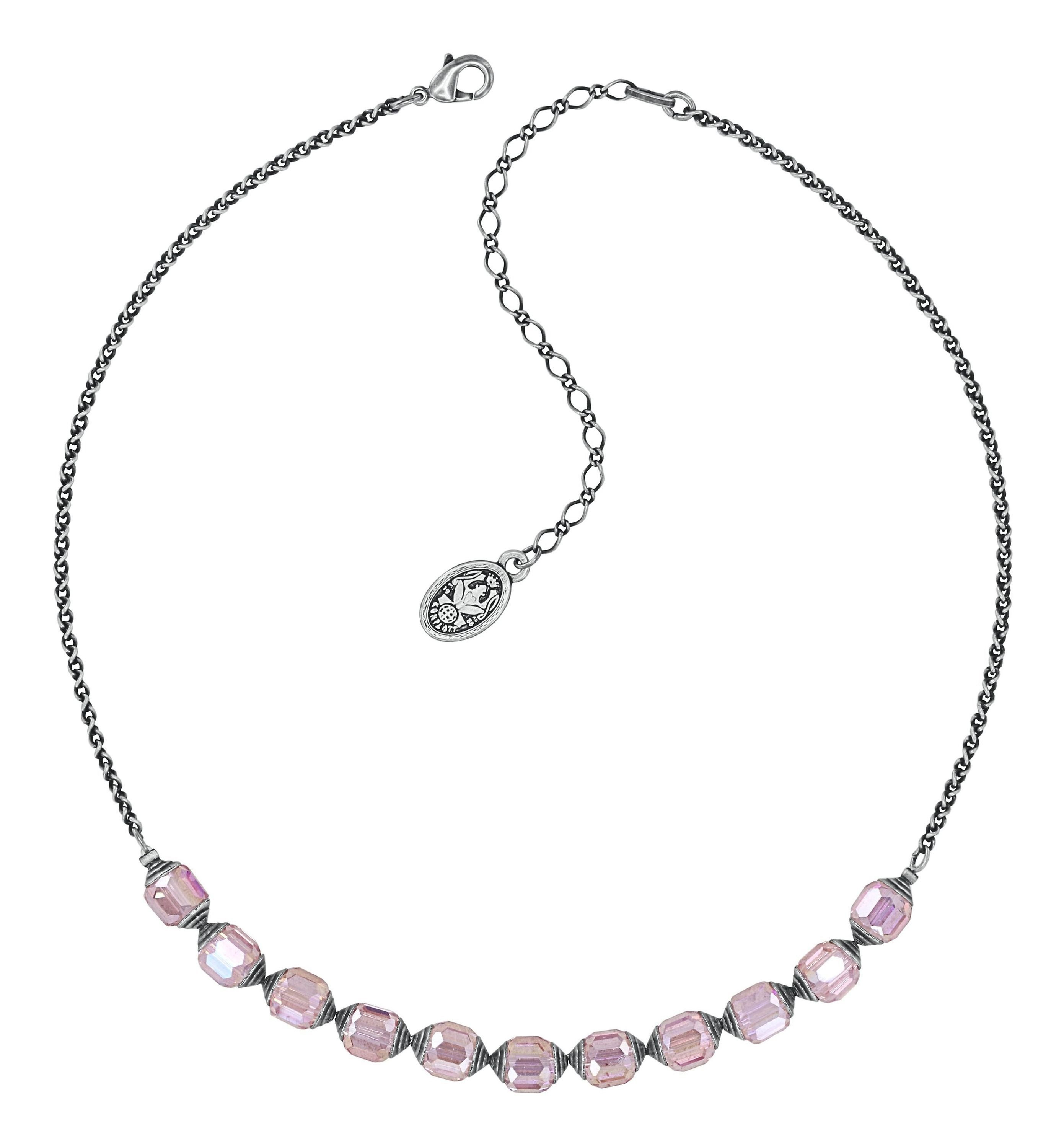 image for Necklace Crystal Snake Pink  