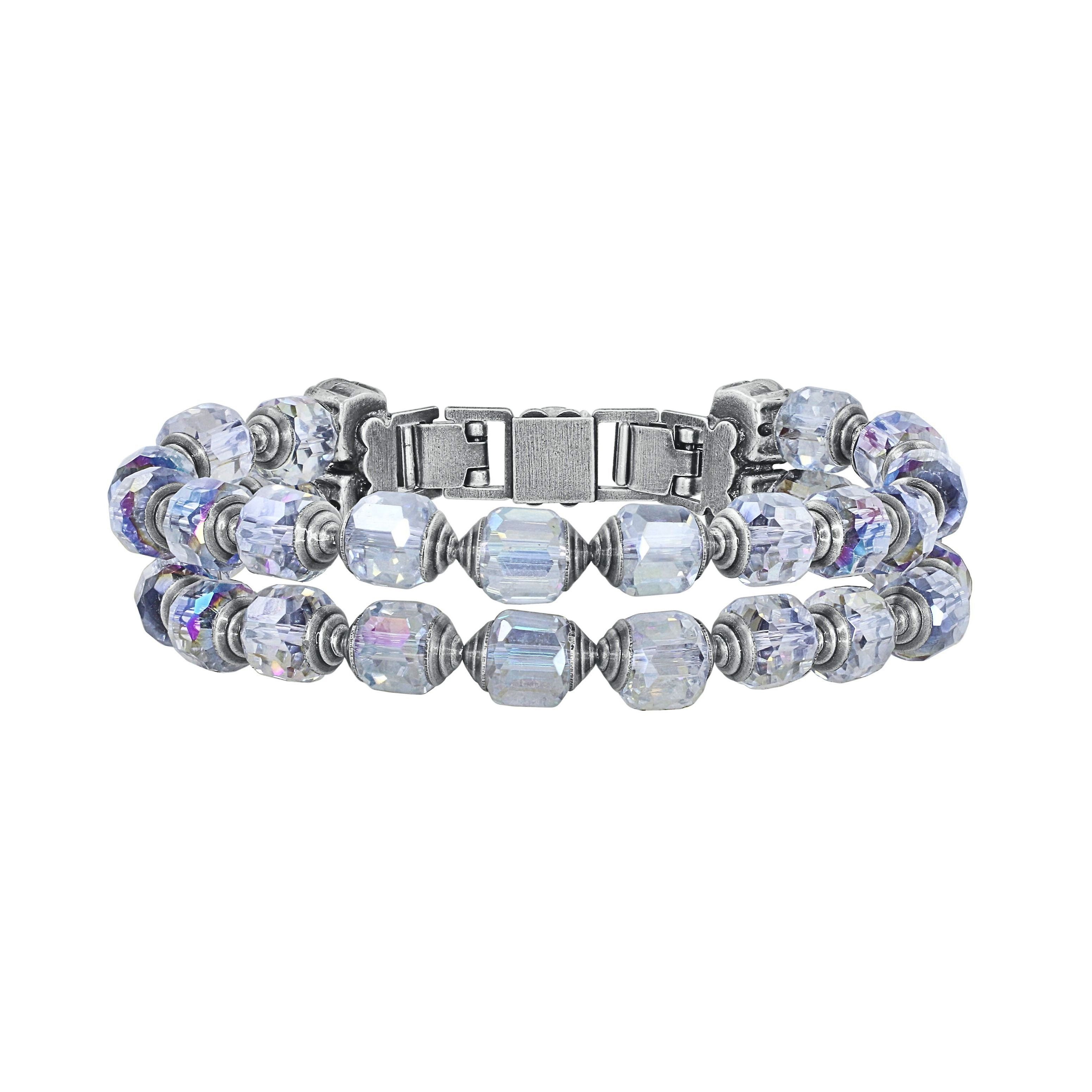 image for Bracelet Crystal Snake White  