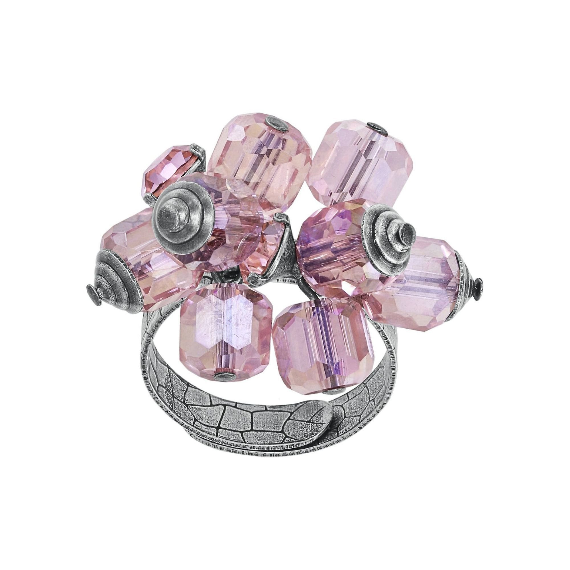 image pour Anneau Crystal Snake Rose  