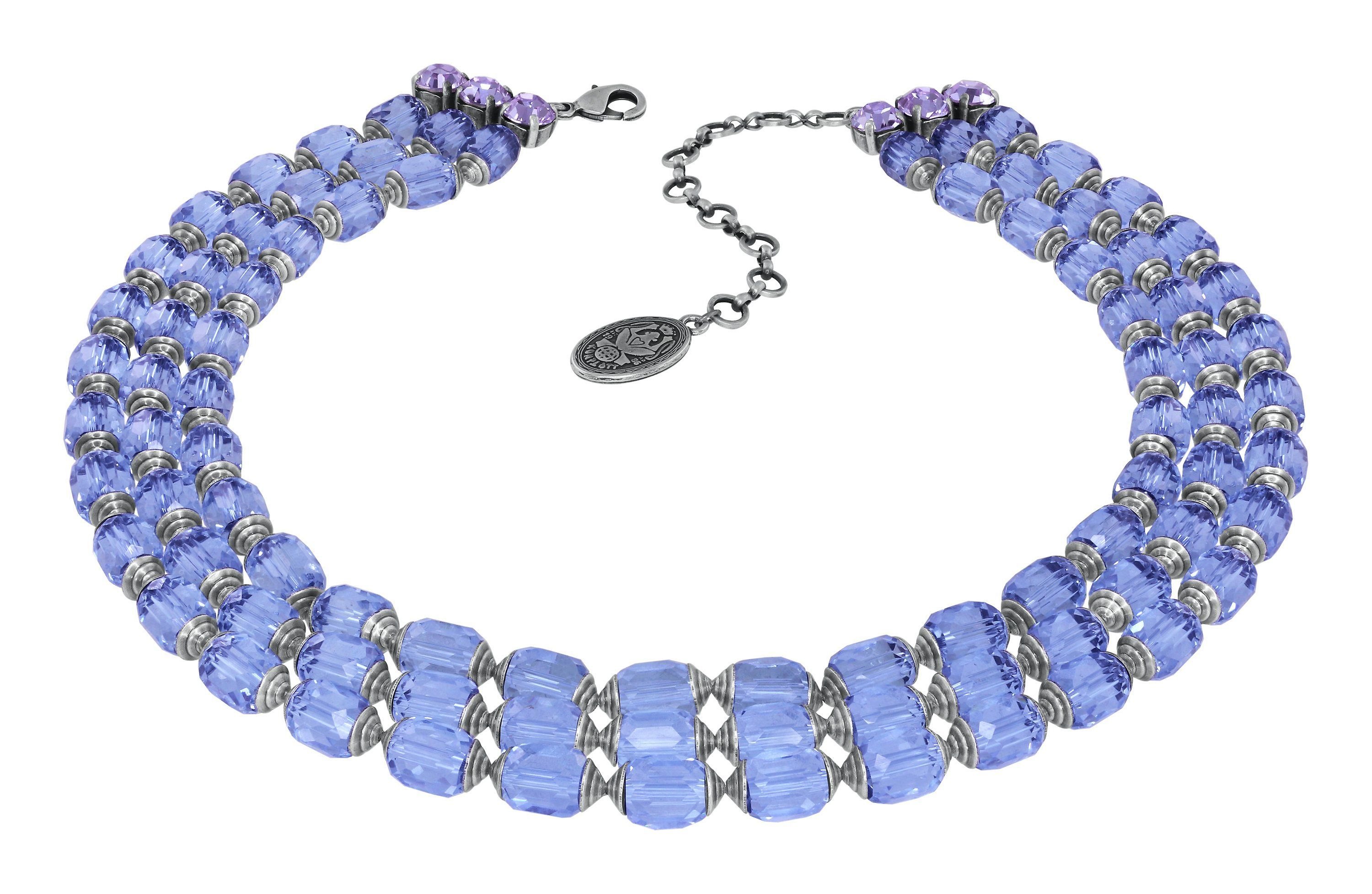 image pour Collier Crystal Snake Bleu / Lila  