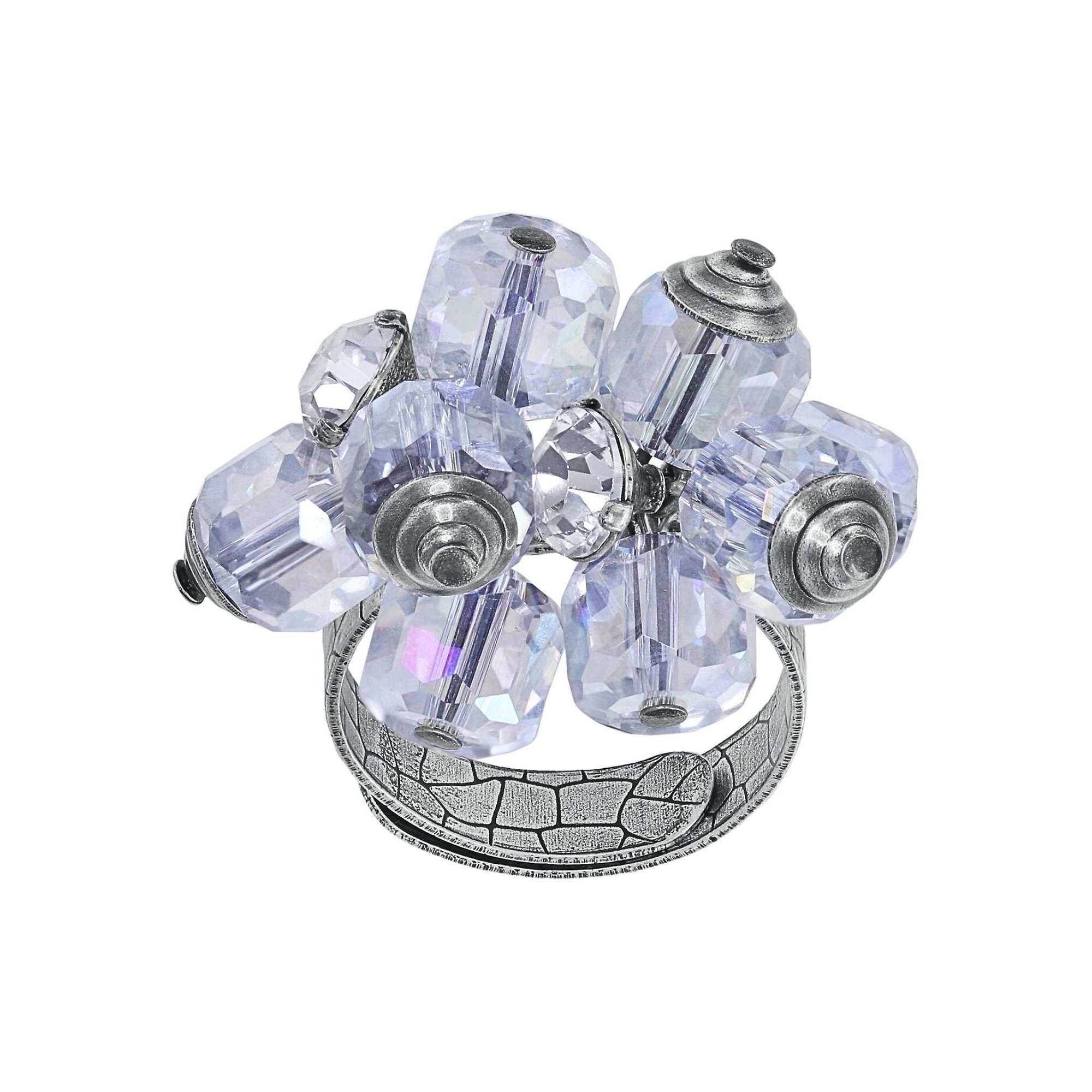 image for Ring Crystal Snake White  