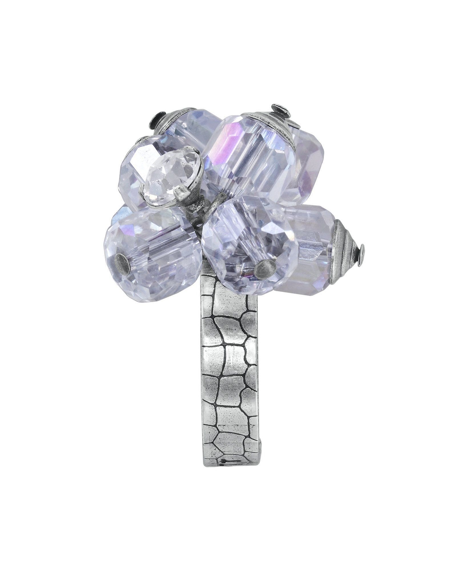 image pour Anneau Crystal Snake Blanc  