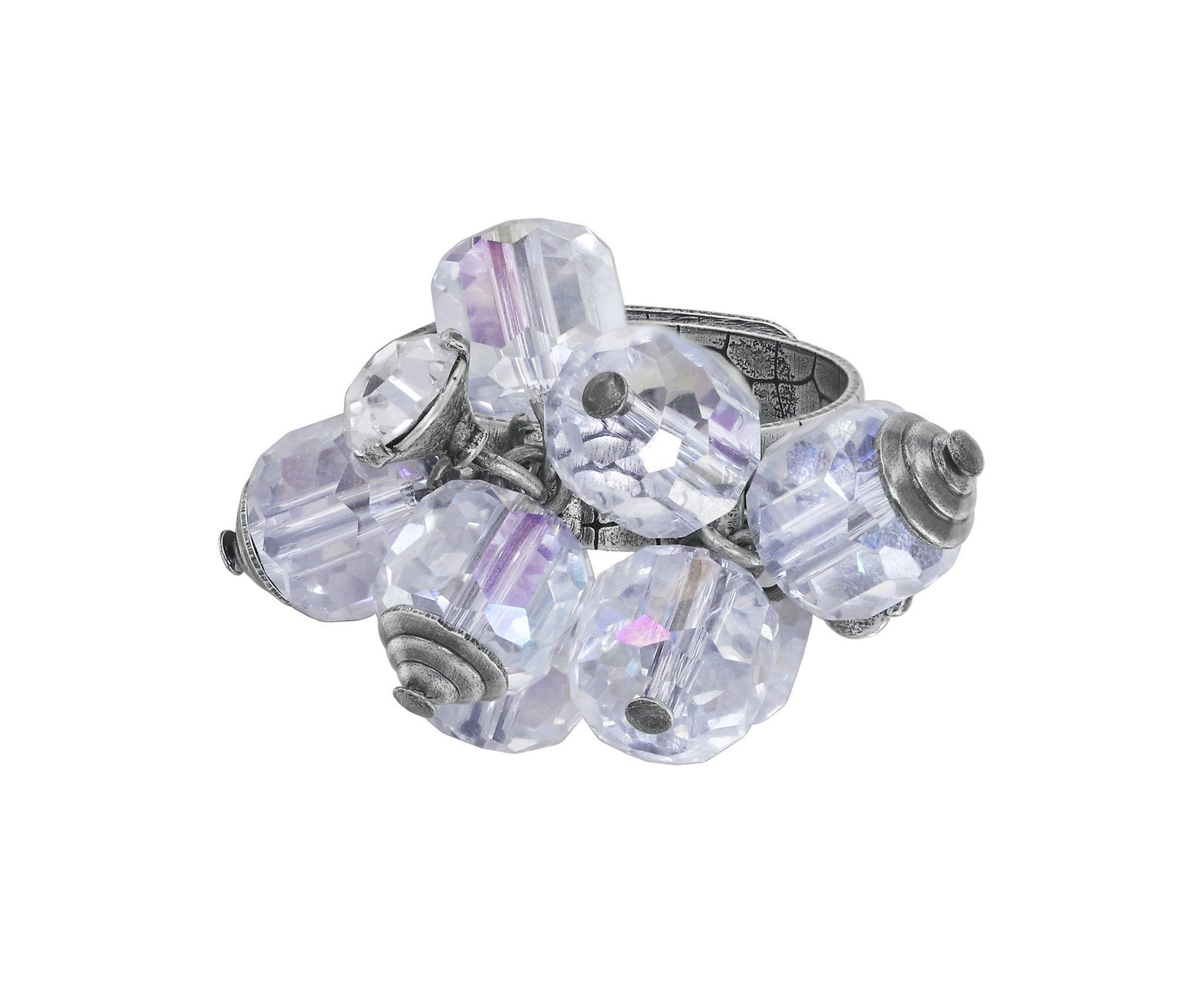 image for Ring Crystal Snake White  