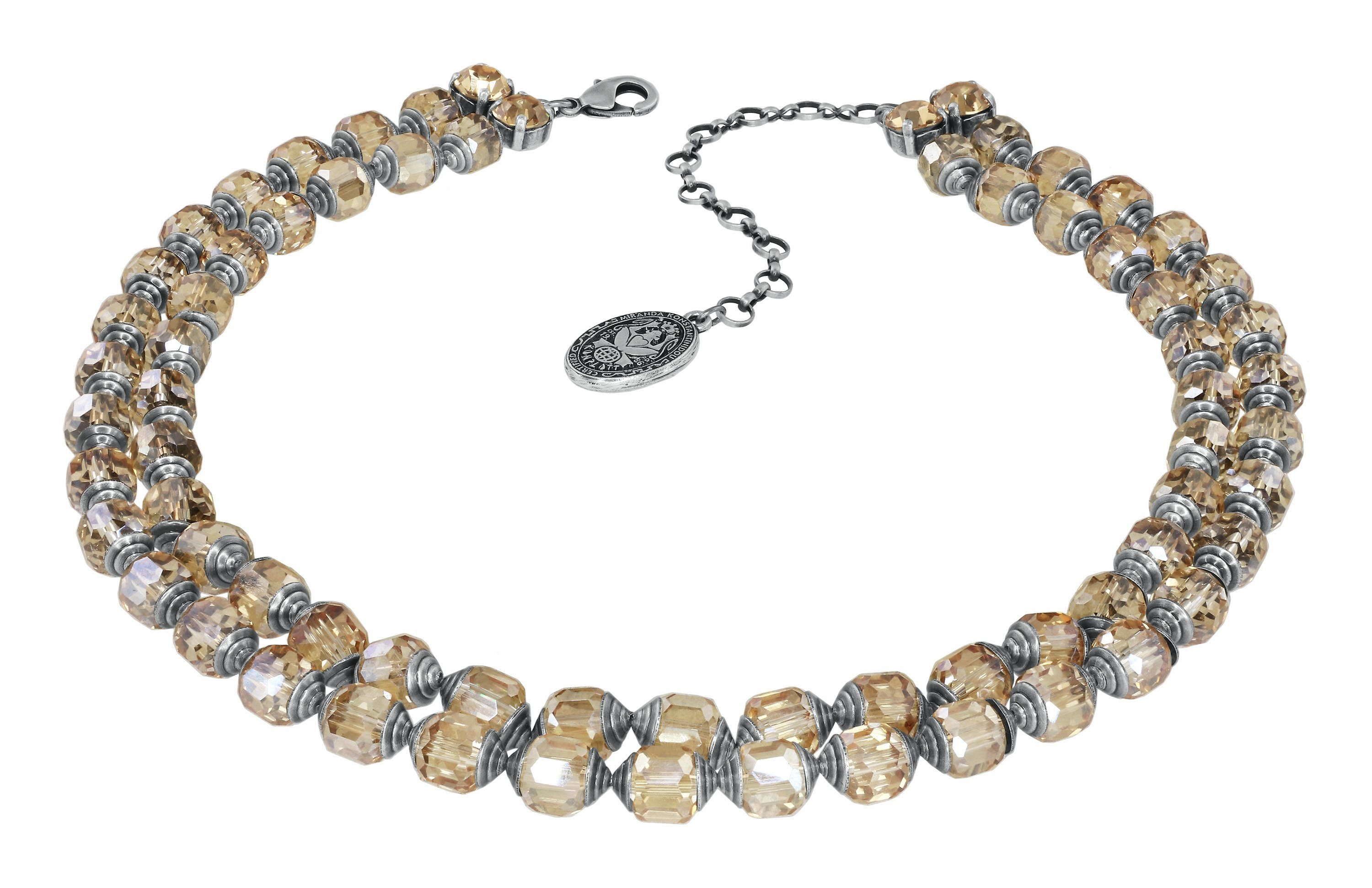image for Necklace Crystal Snake Brown  