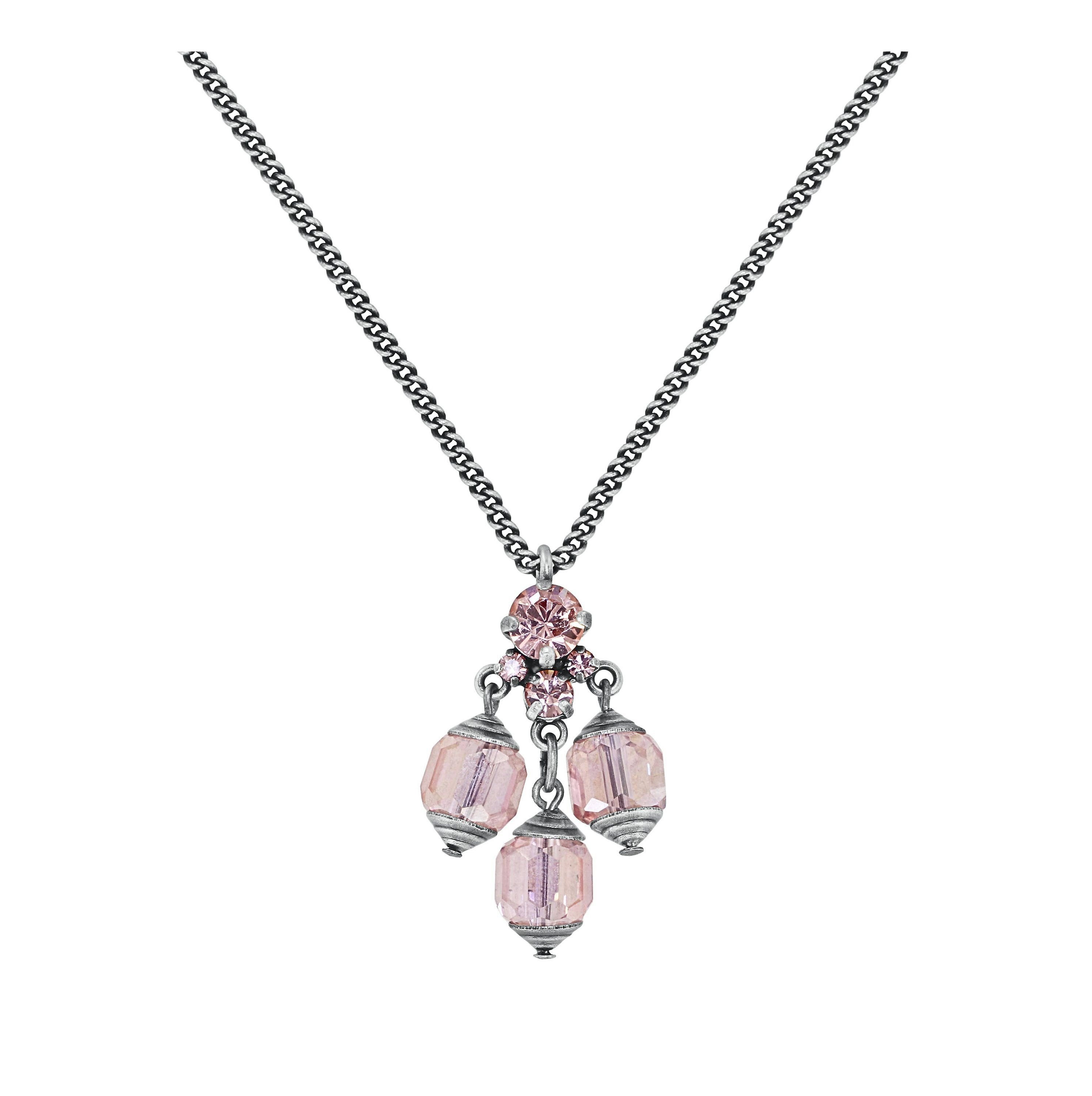 image for Necklace Pendant Crystal Snake Pink  