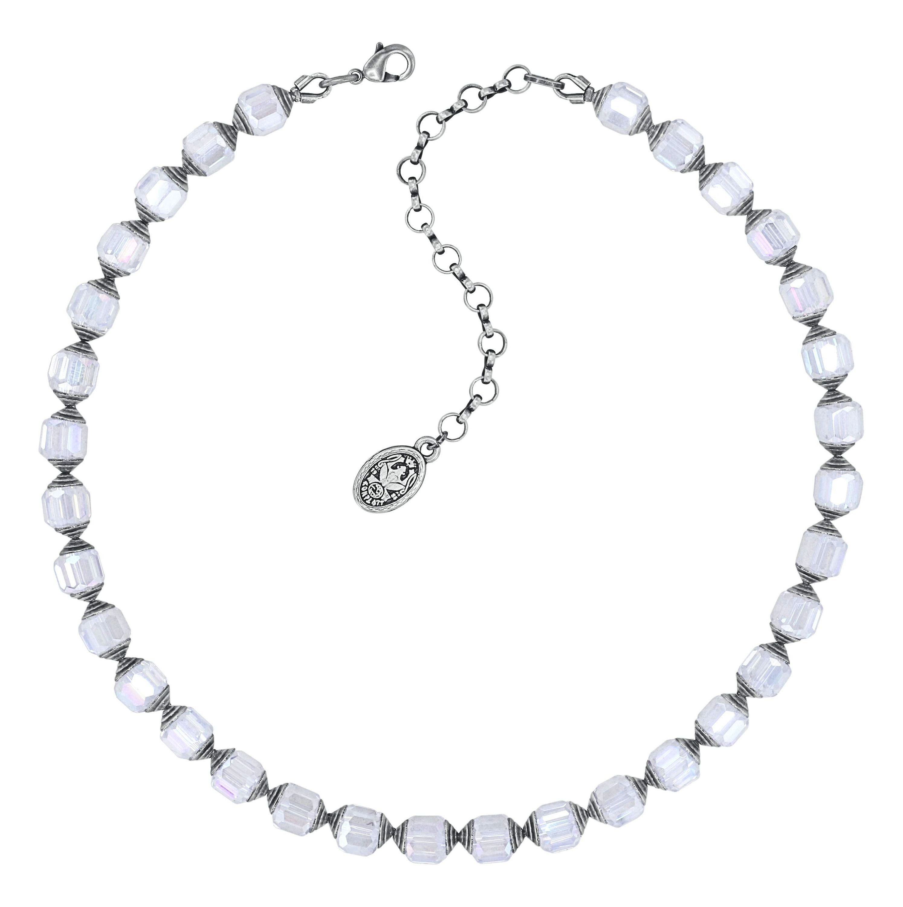 image for Necklace Crystal Snake White  