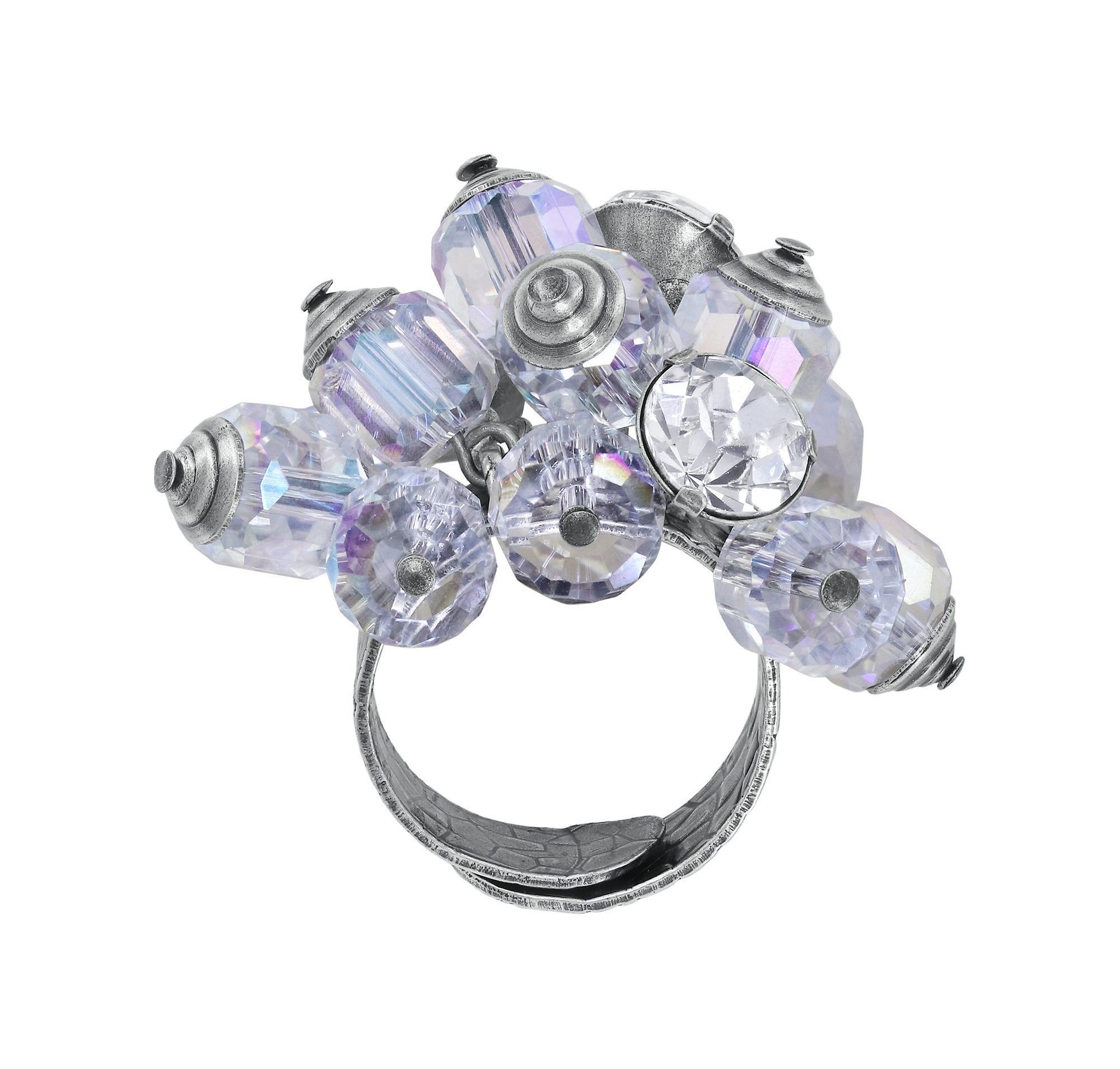 image for Ring Crystal Snake White  