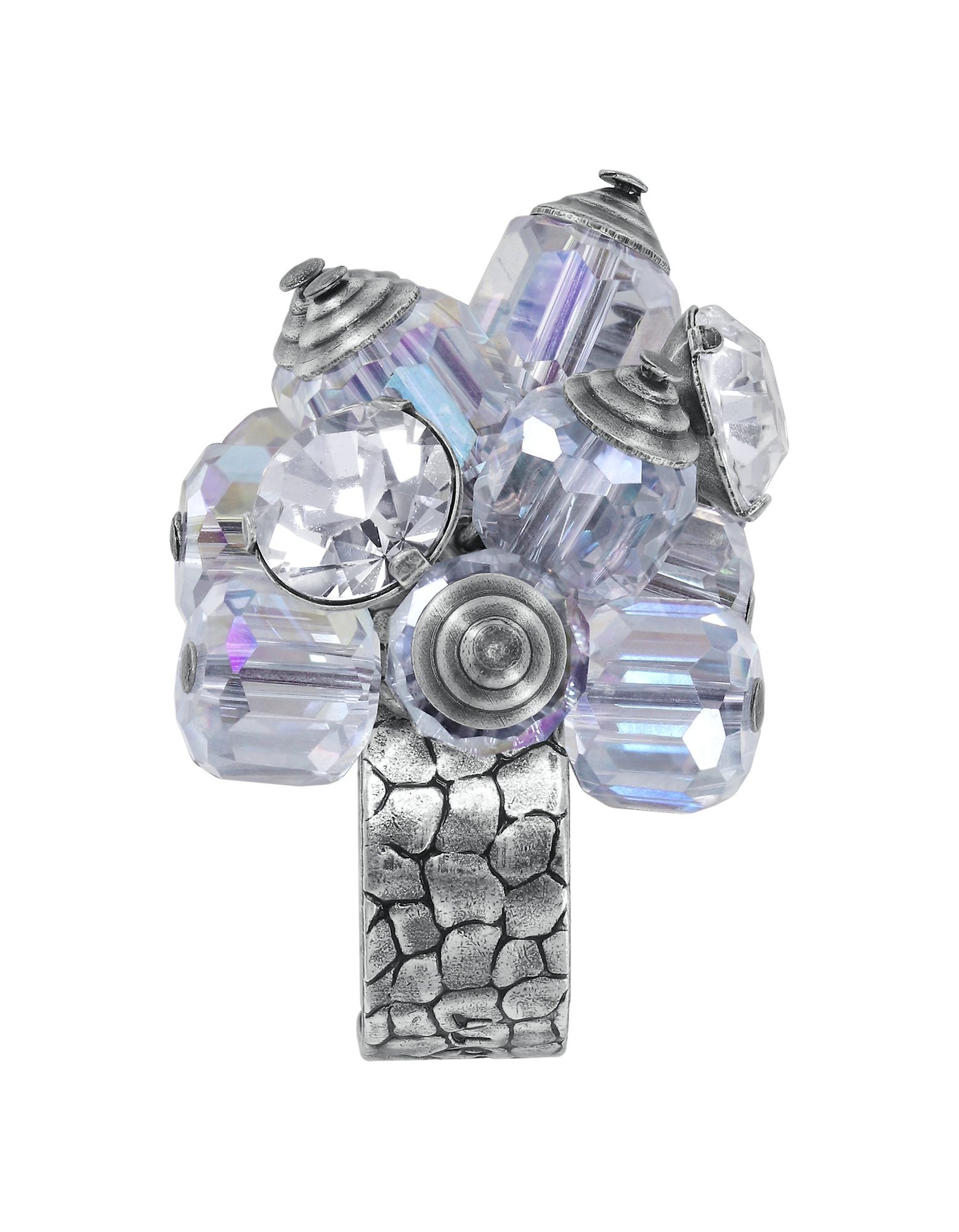 image for Ring Crystal Snake White  