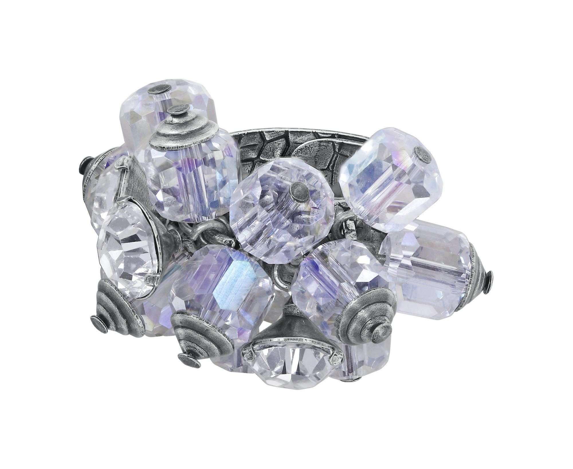 image for Ring Crystal Snake White  