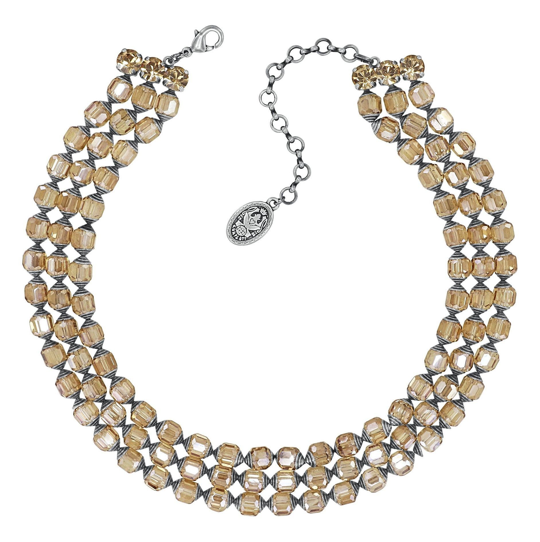 image pour Collier Crystal Snake Marron  