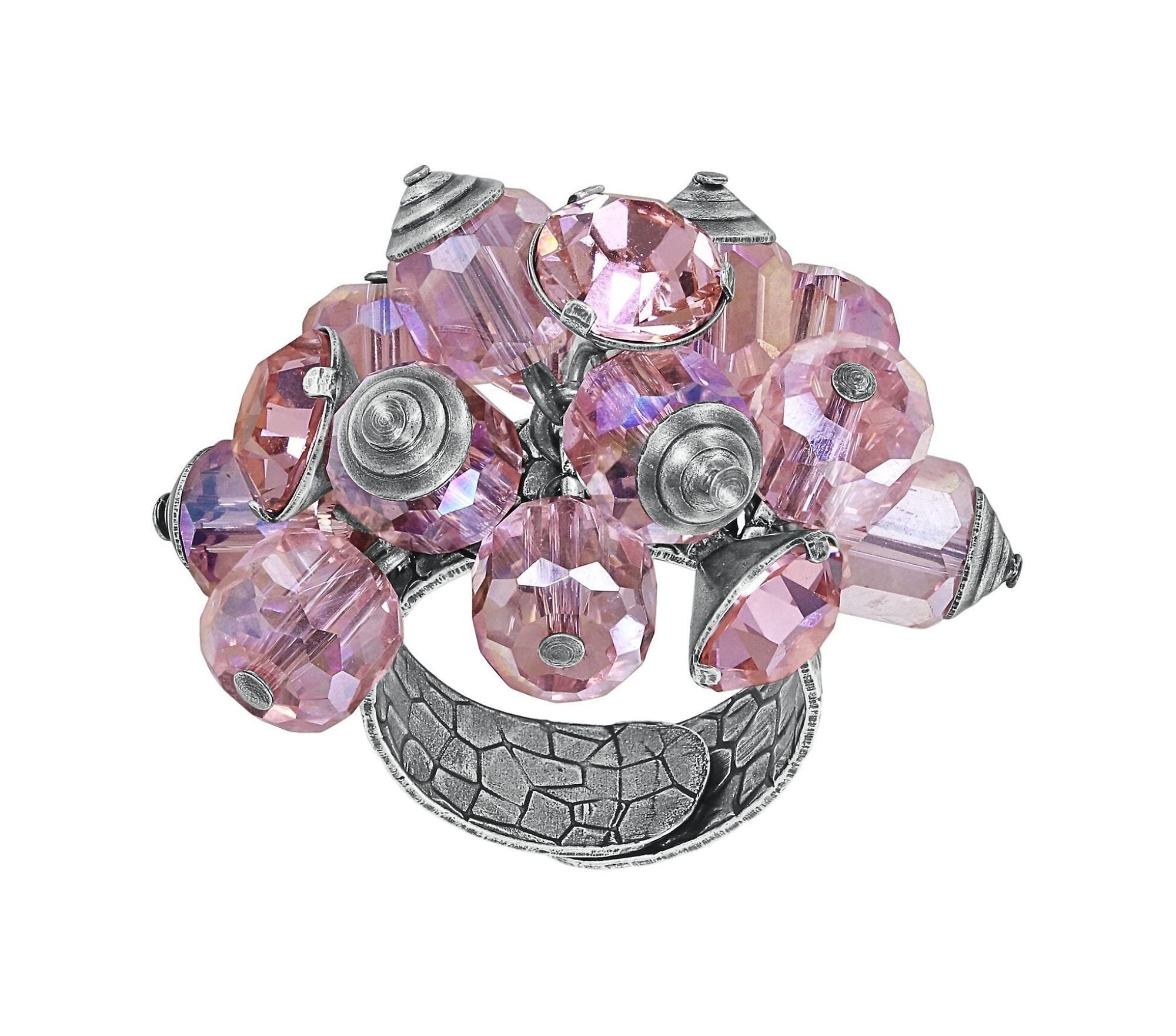 image pour Anneau Crystal Snake Rose  