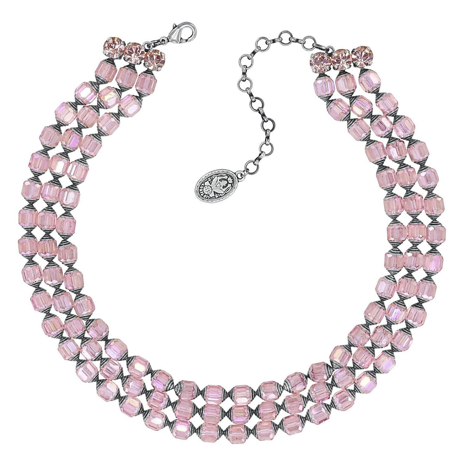 image for Necklace Crystal Snake Pink  