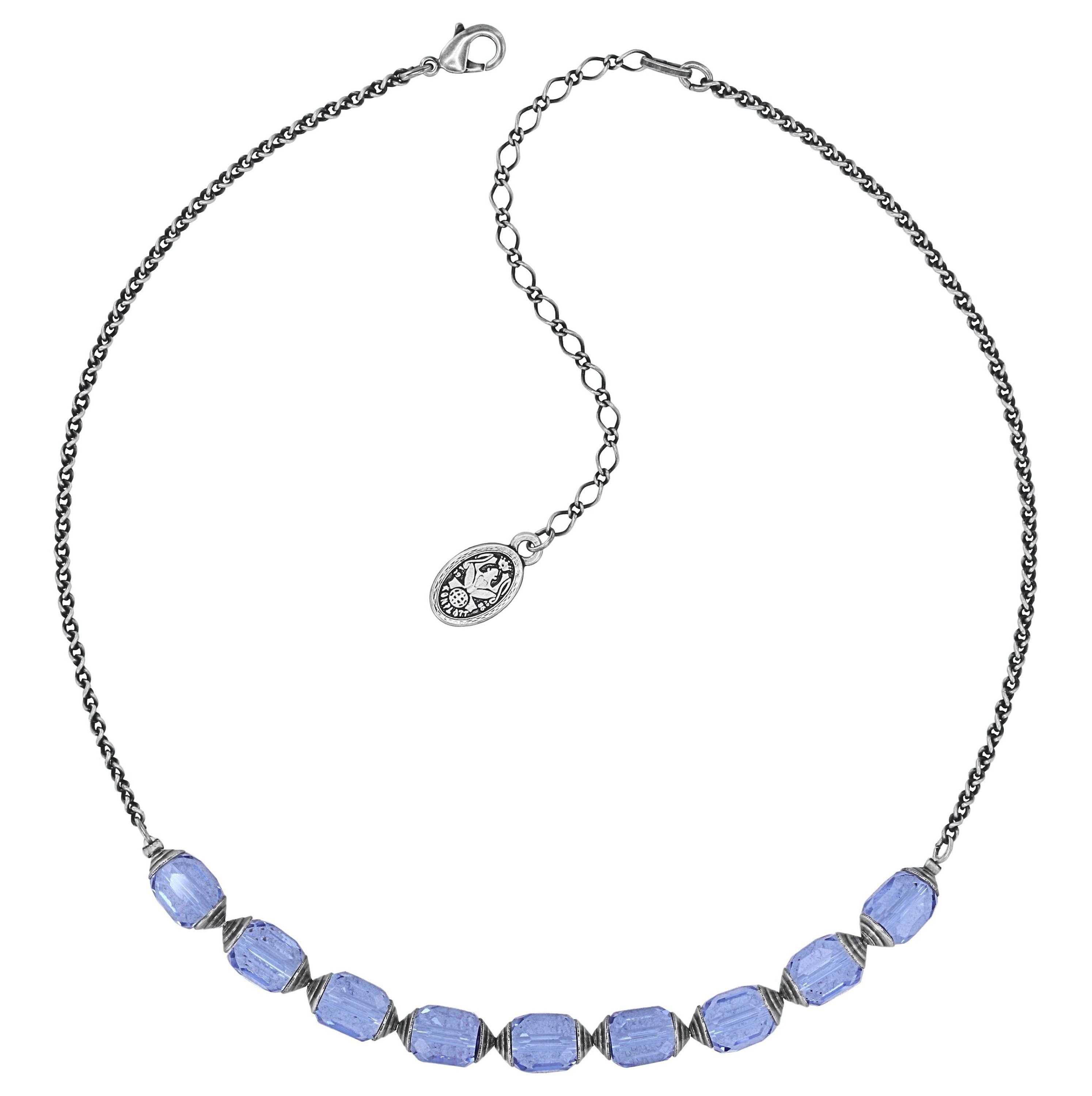 image for Necklace Crystal Snake Blue / Lila  
