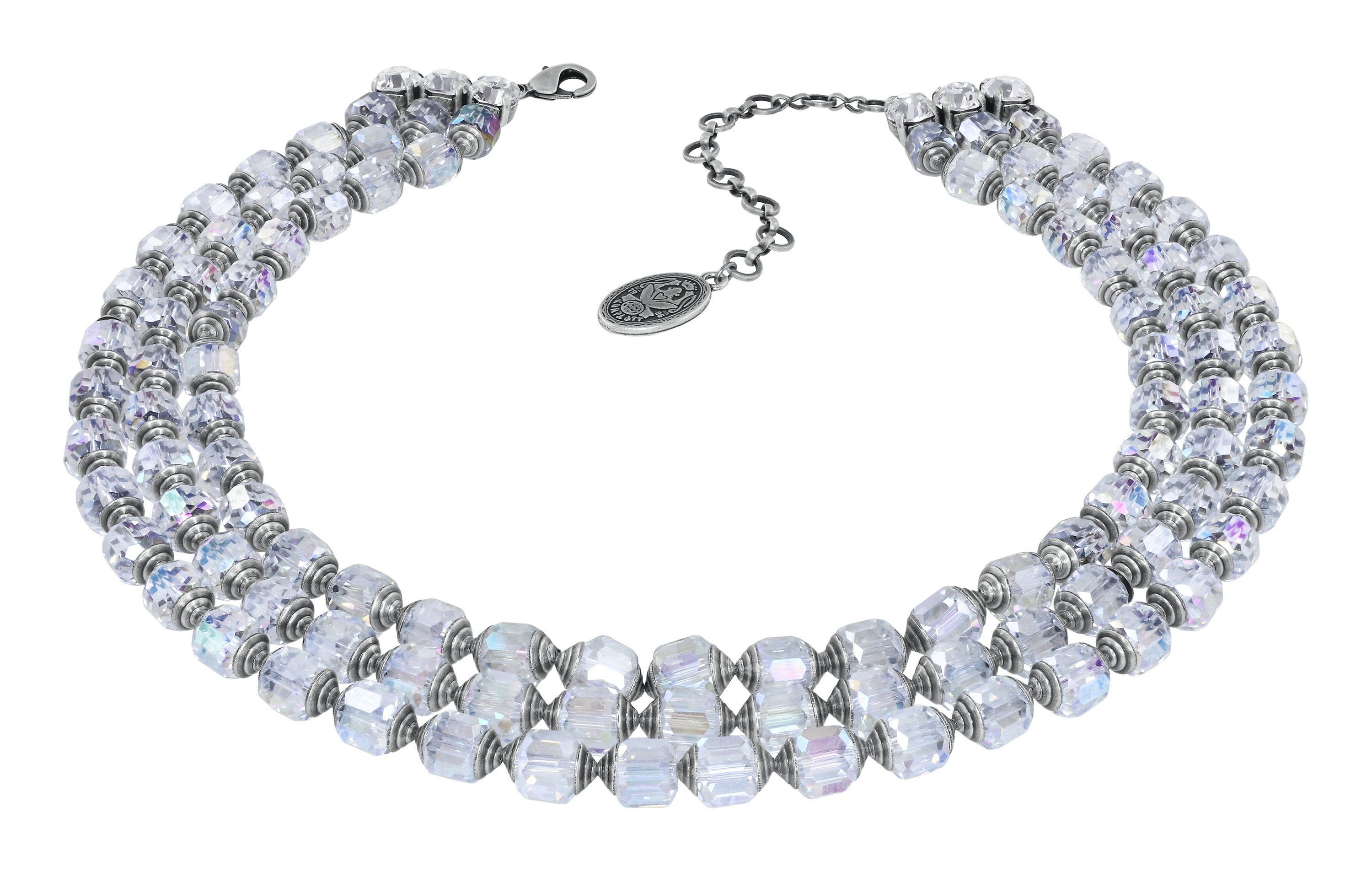 image for Necklace Crystal Snake White  
