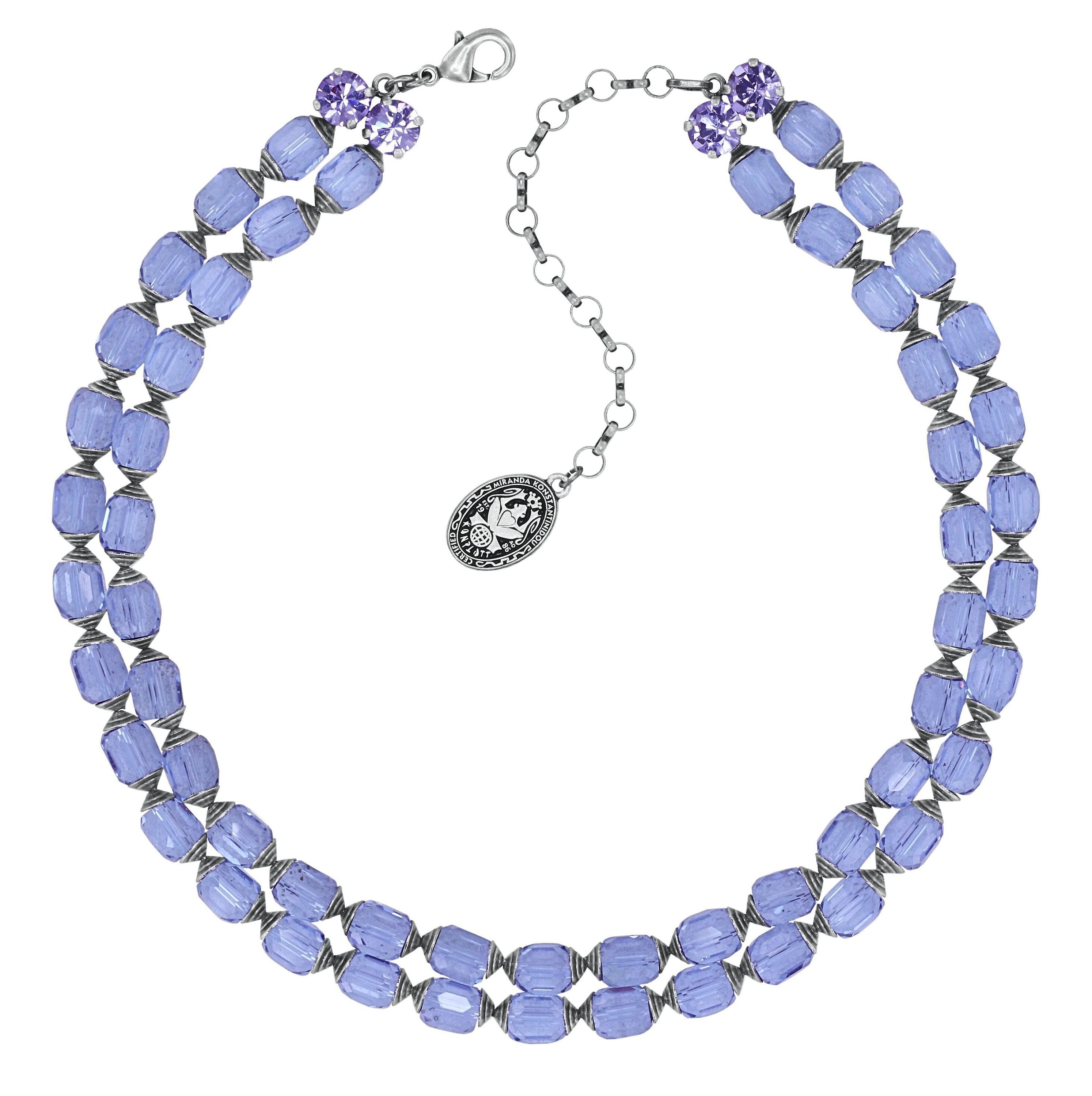 image pour Collier Crystal Snake Bleu / Lila  