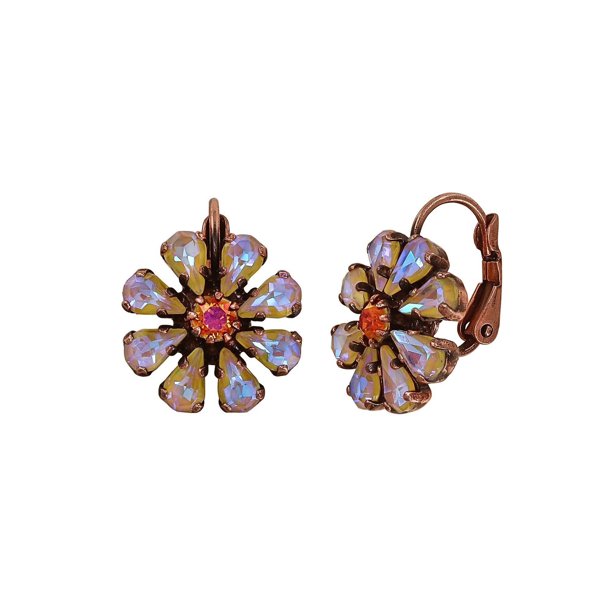 image for Earring Eurowire Twisted Blossom pink/yellow  size S