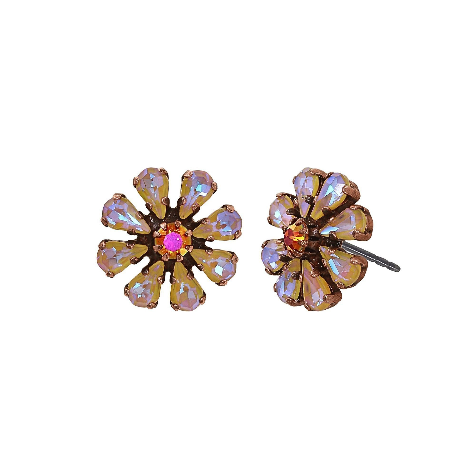 image pour Clou d'oreille Twisted Blossom pink/yellow  size S