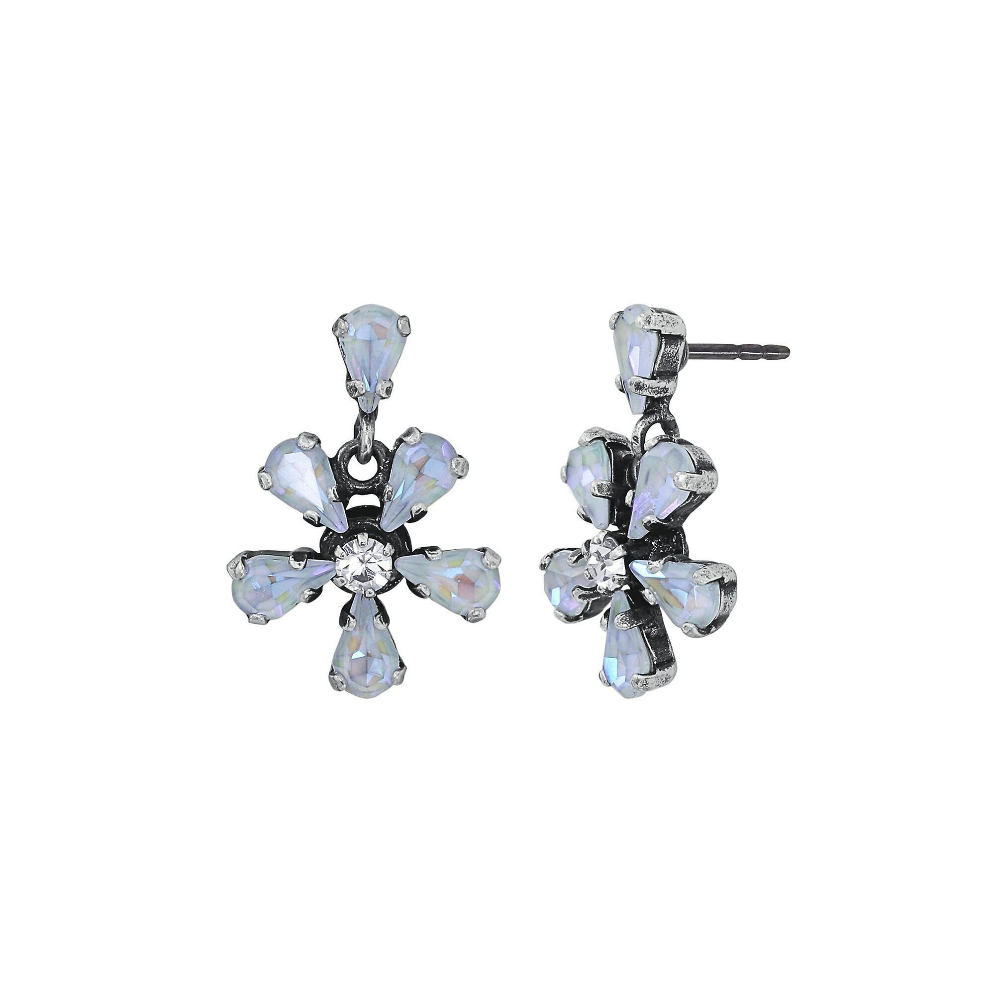 Bild für Ohrstecker baumelnd Twisted Blossom Weiß  size XS