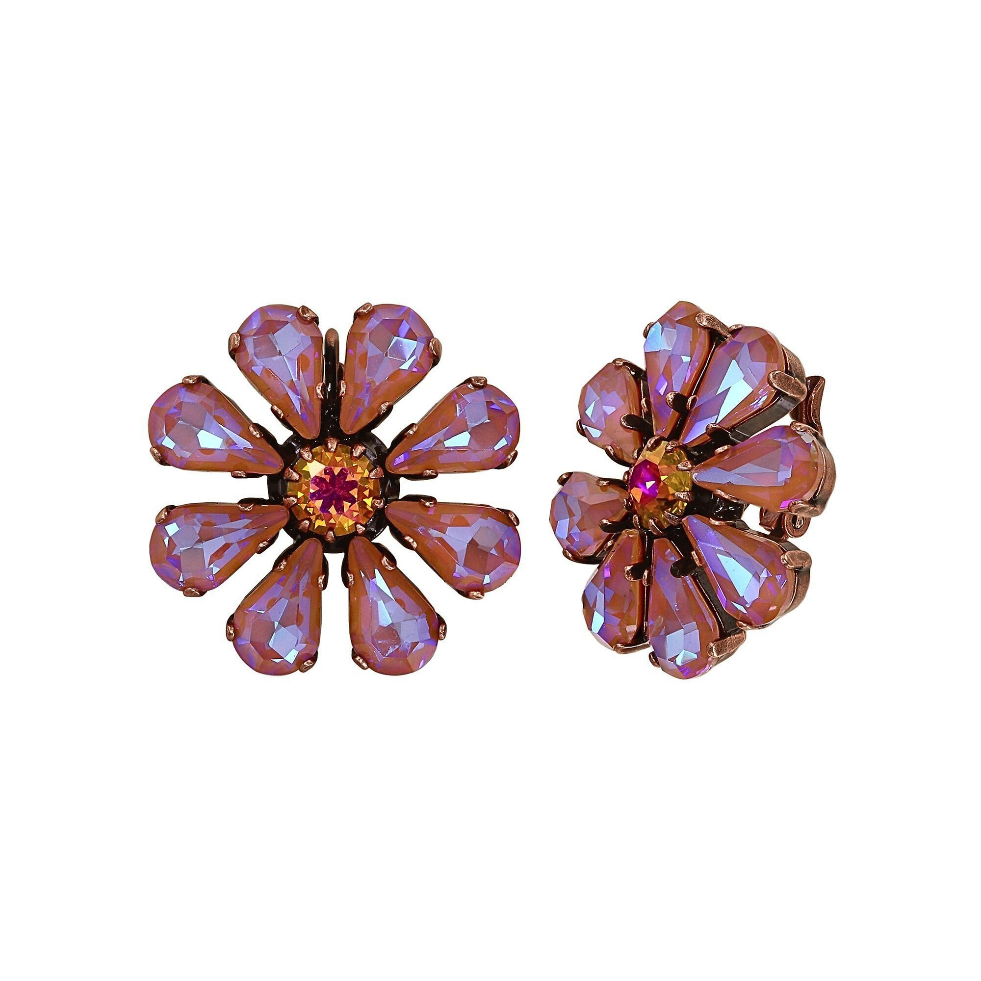image for Earring Eurowire Twisted Blossom pink/yellow  size L