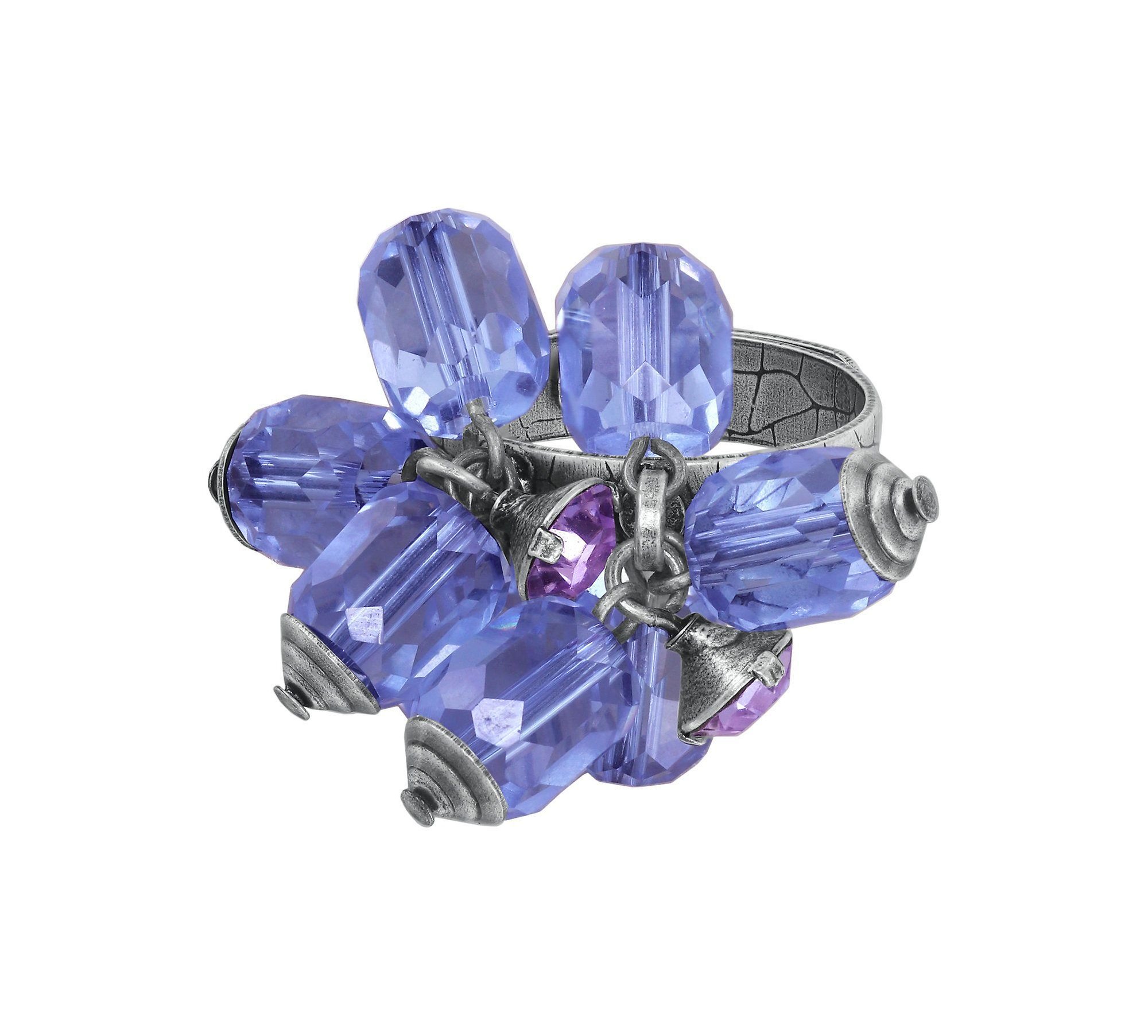 Bild für Ring Crystal Snake Blau / Lila  
