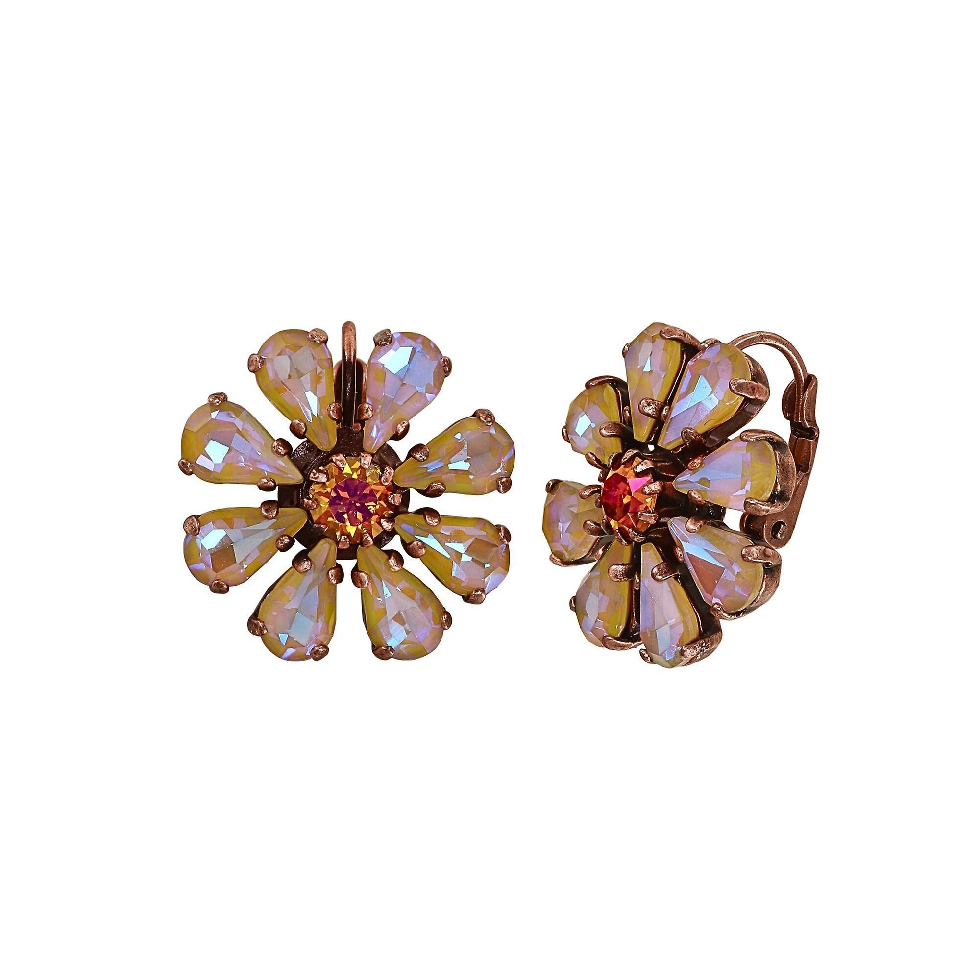 image for Earring Eurowire Twisted Blossom pink/yellow  size M