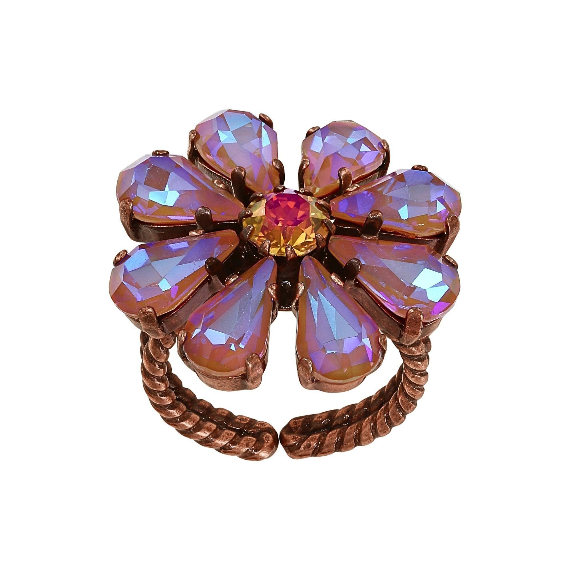 image for Ring Twisted Blossom pink/yellow  size L