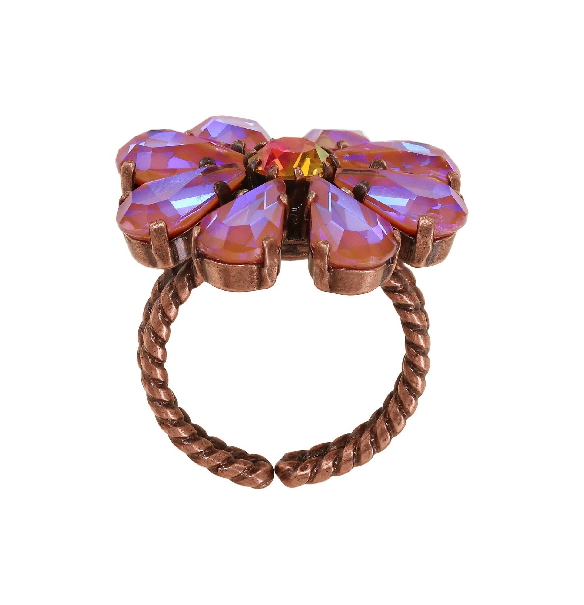 image for Ring Twisted Blossom pink/yellow  size L
