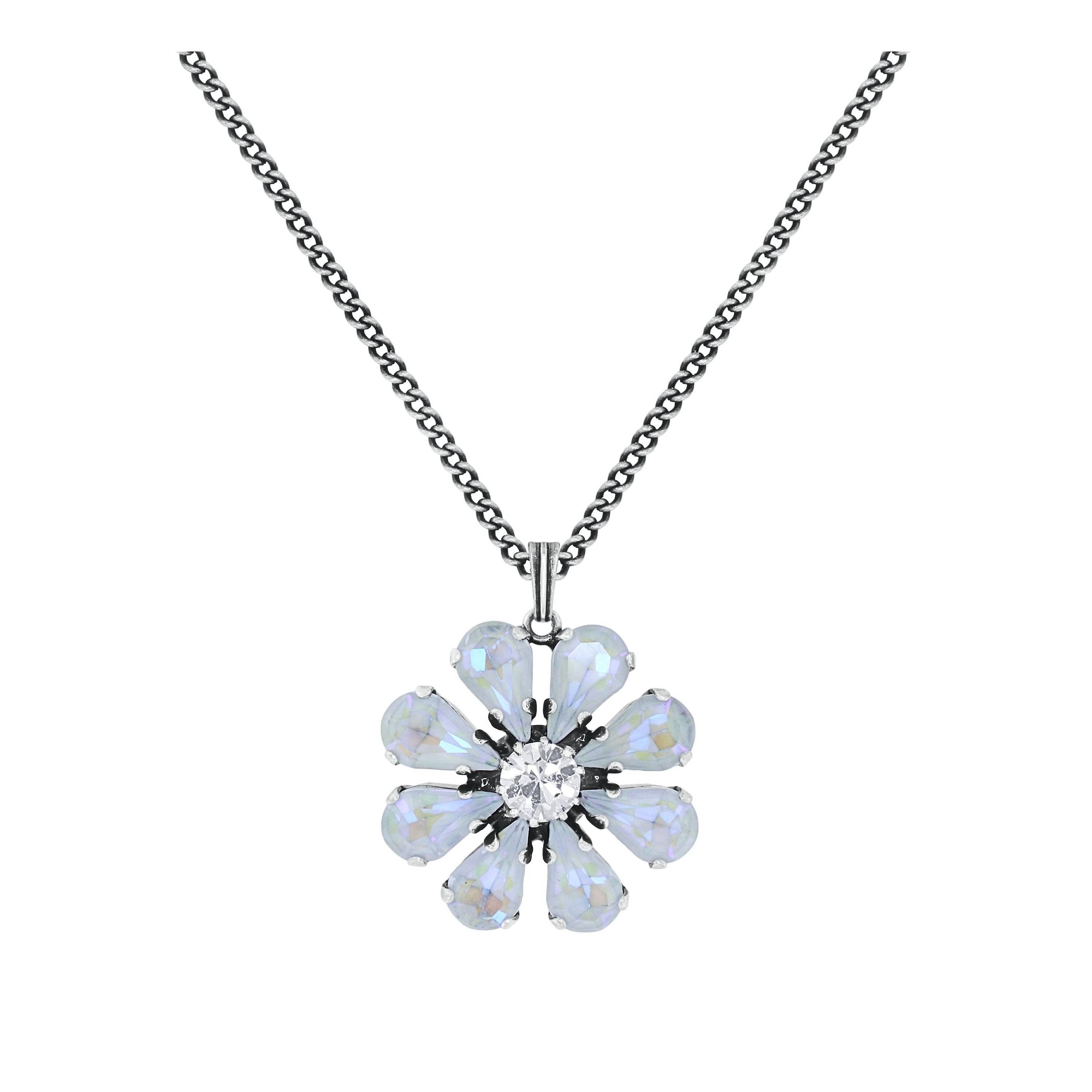 image for Necklace Pendant Twisted Blossom White  size L